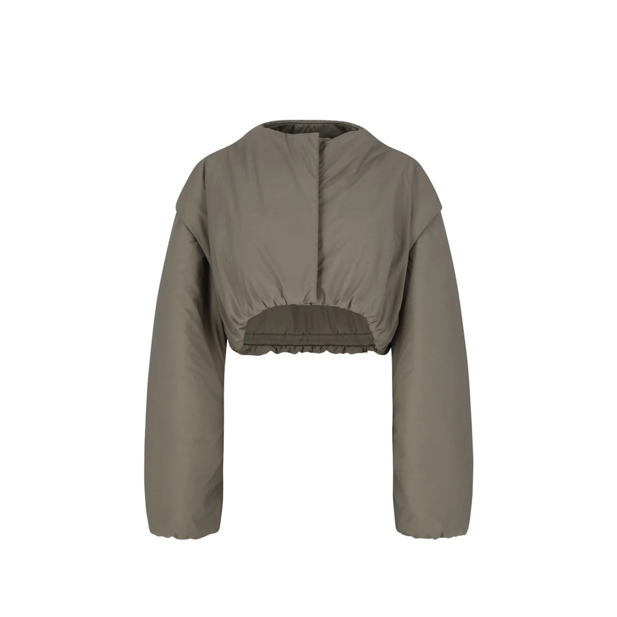 Amomento Womens Sheer Nylon Padded Crop Jumper