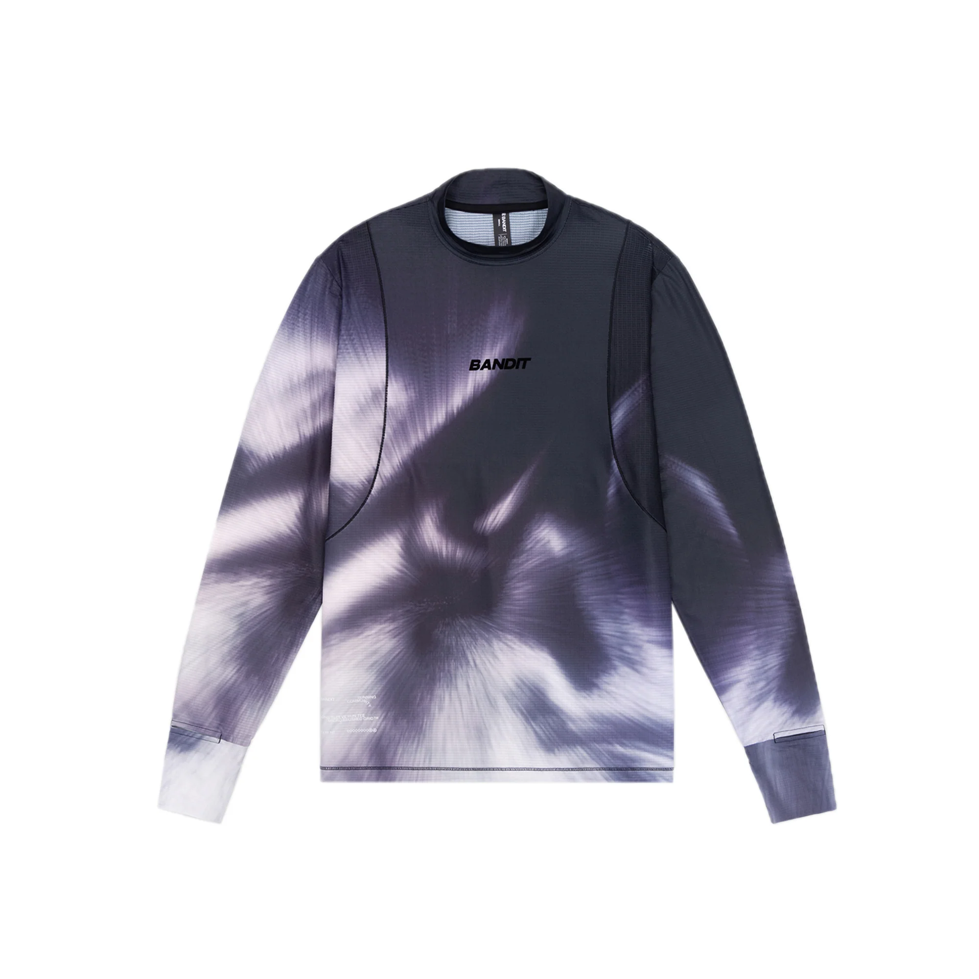 Bandit Running Mens AuraGrid™ Mockneck Long Sleeve
