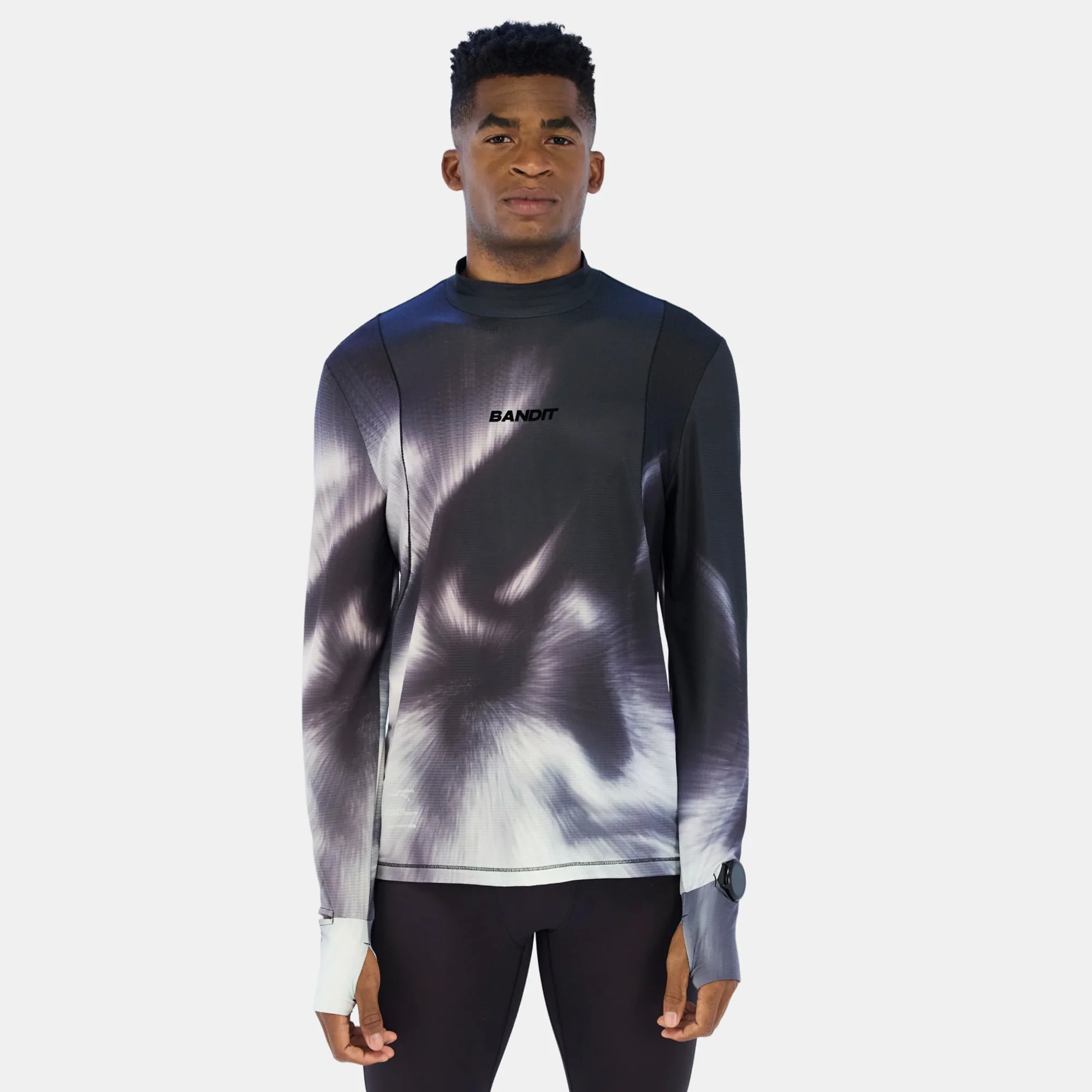 Bandit Running Mens AuraGrid™ Mockneck Long Sleeve - Image 2