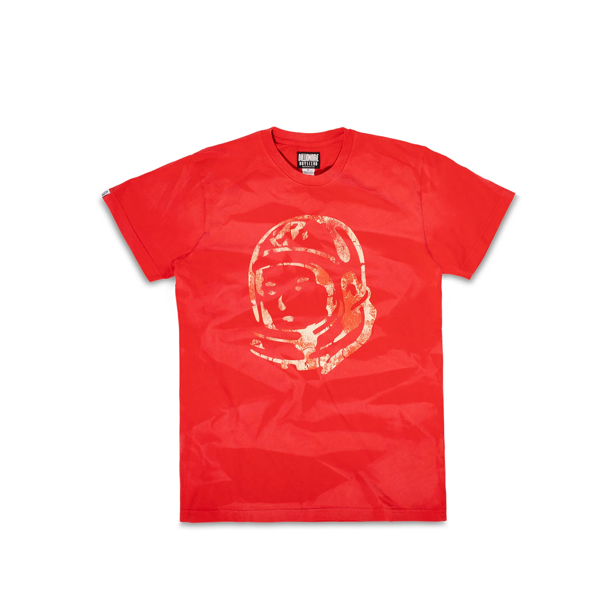Billionaire Boys Club Mens Washed Helmet SS Knit Tee 'Tango Red'