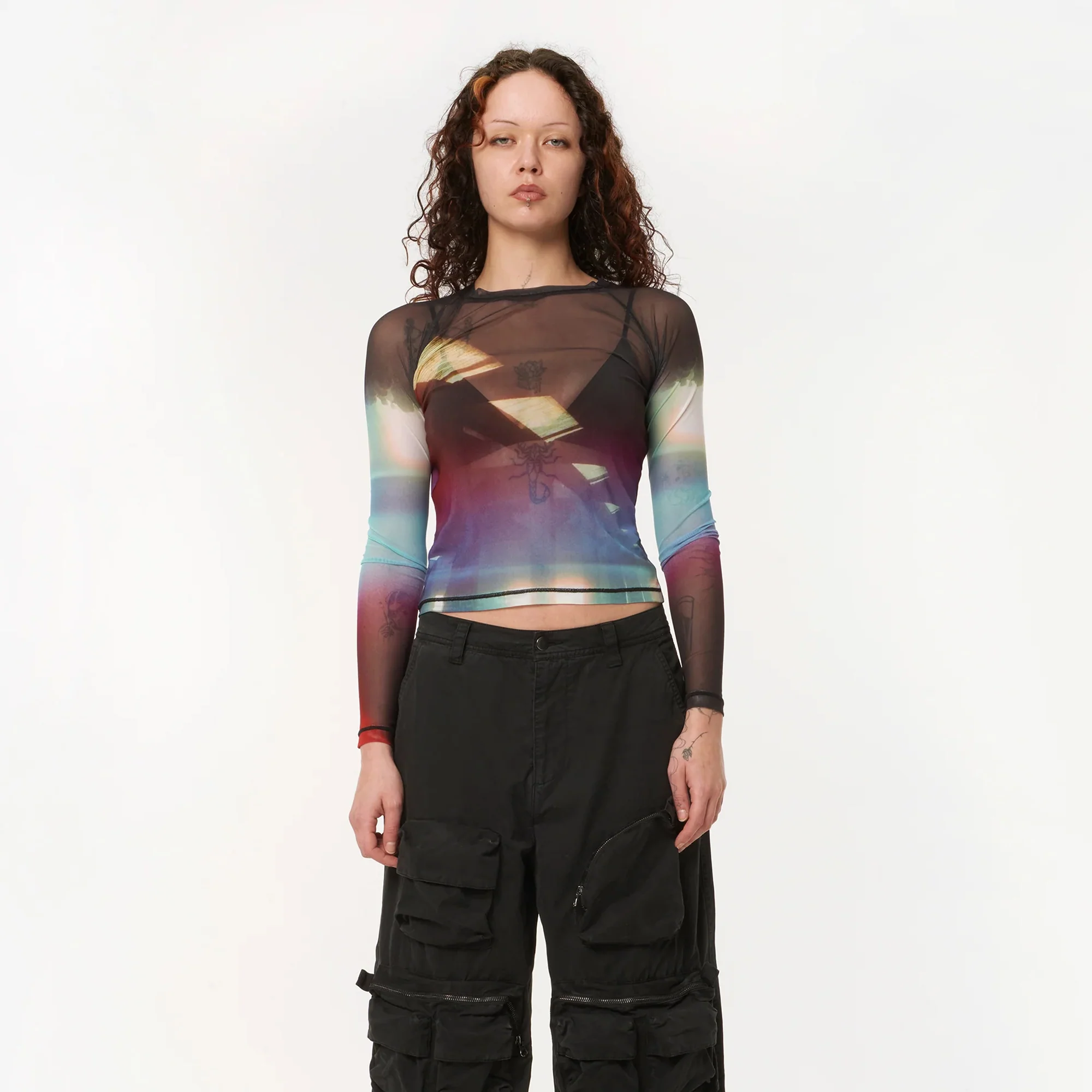 Boiler Room Womens Lausanne Mesh Long Sleeve Tee - Image 2