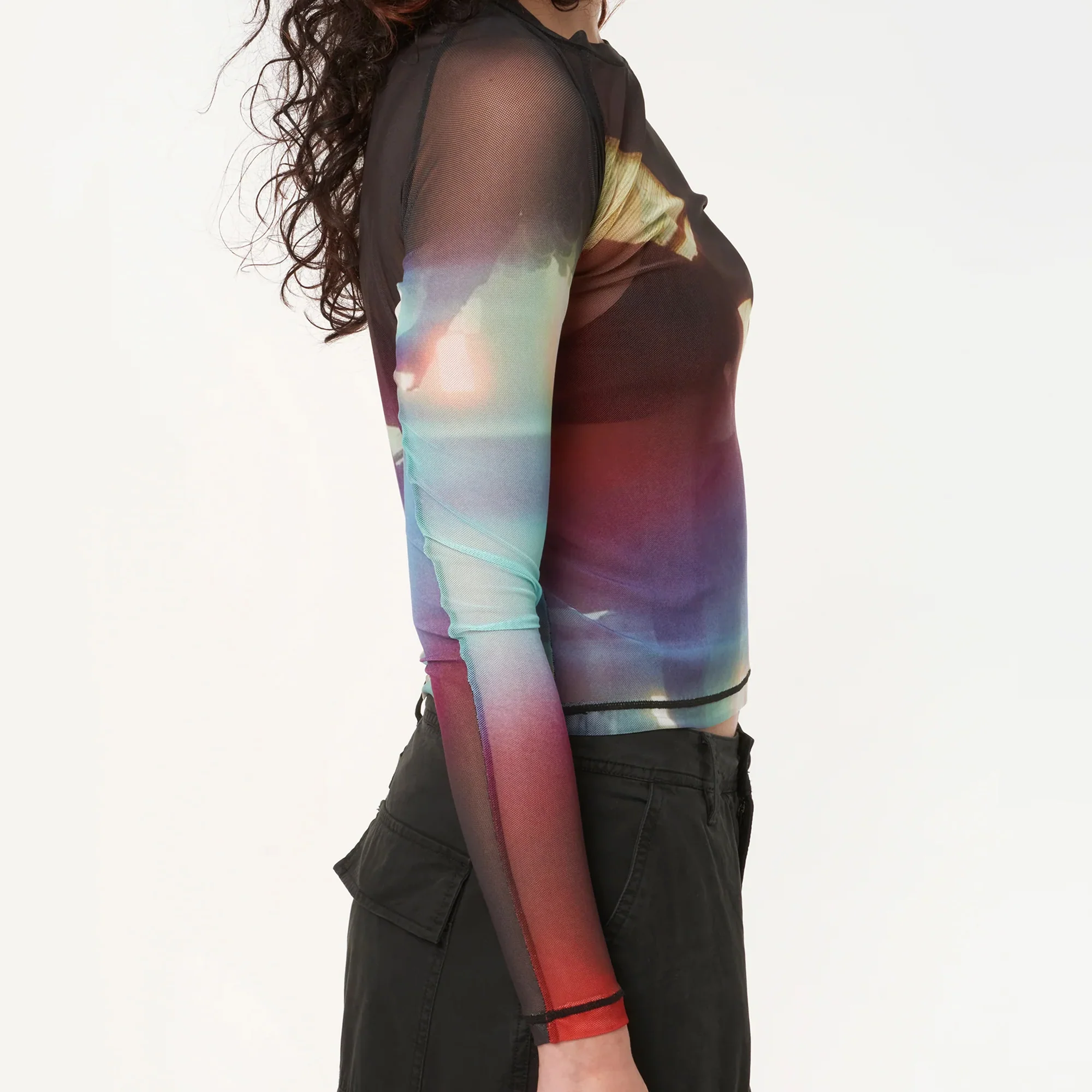 Boiler Room Womens Lausanne Mesh Long Sleeve Tee - Image 3