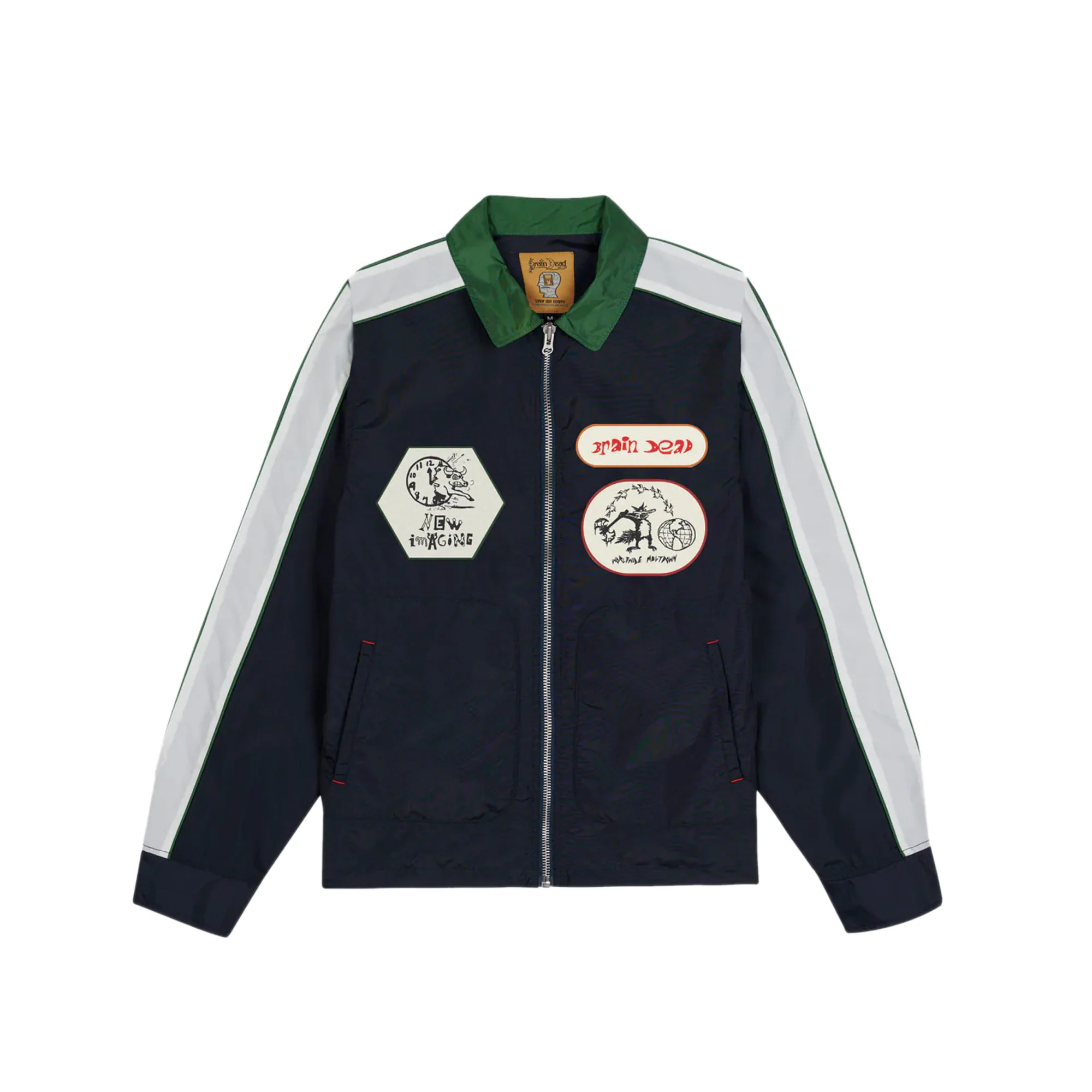 Brain Dead Mens Meltdown Racing Jacket