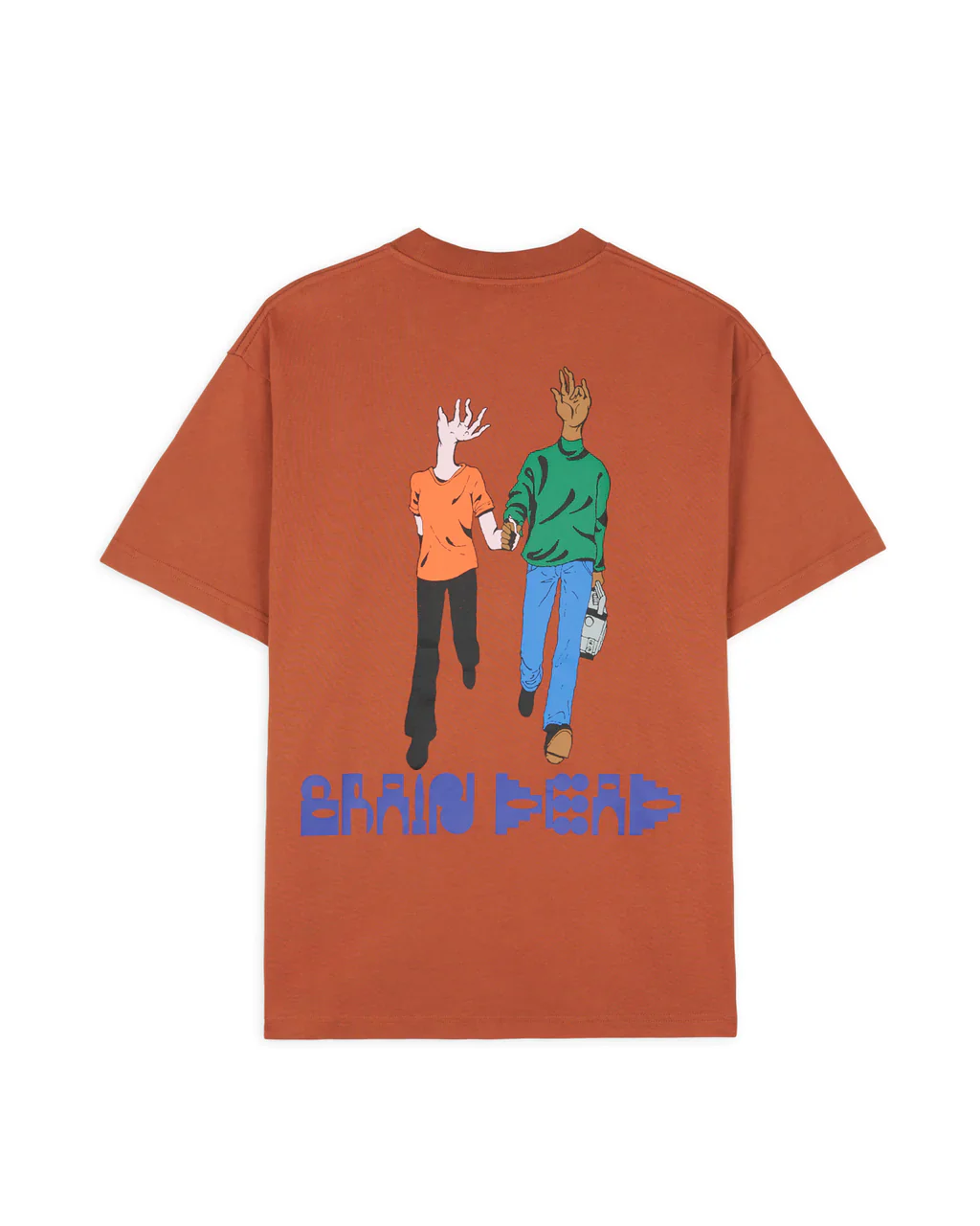Braindead Mens Profound Calming Technique Tee 'Orange' - Image 2