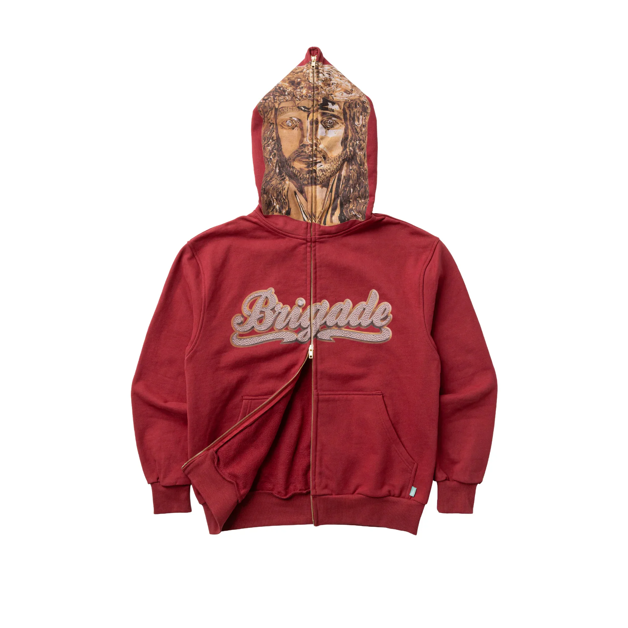 Brigade Mens Jesus Piece Full Zip Hoodie