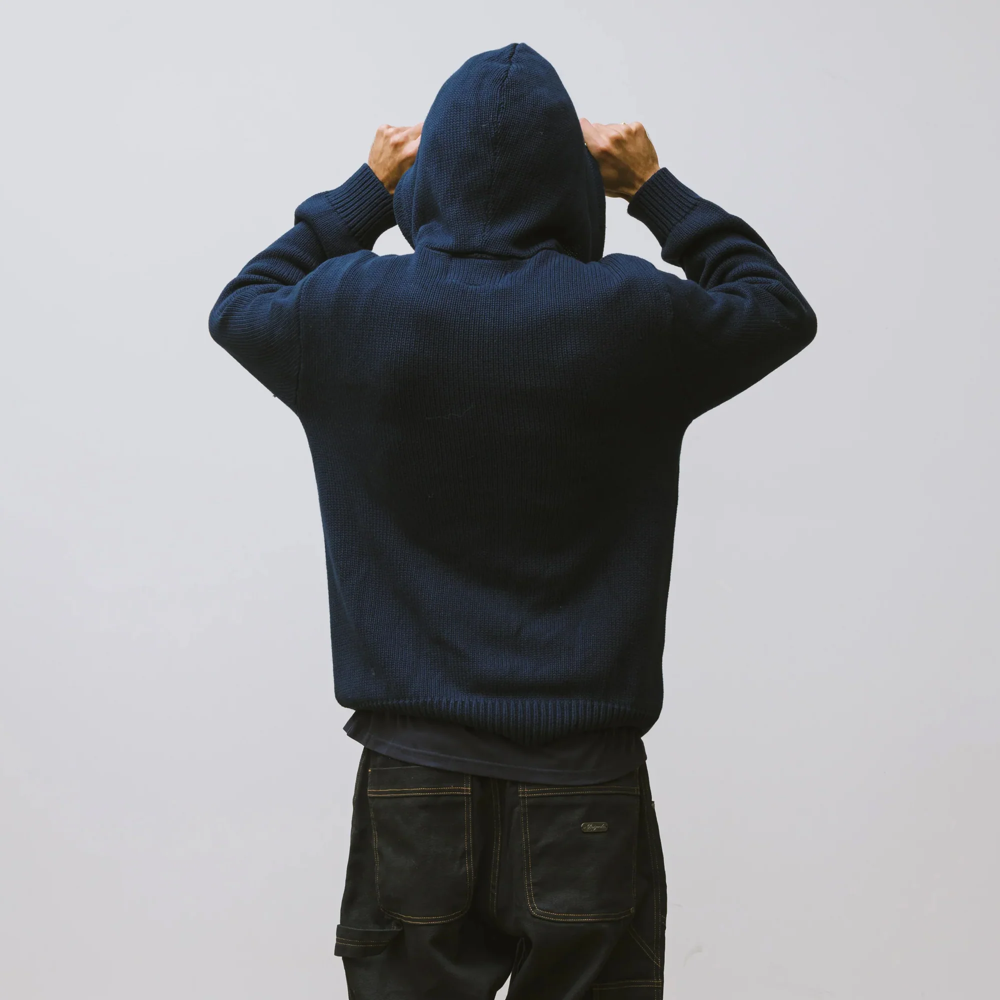 Brigade Mens La Madre Zip Knit Hoodie - Image 4