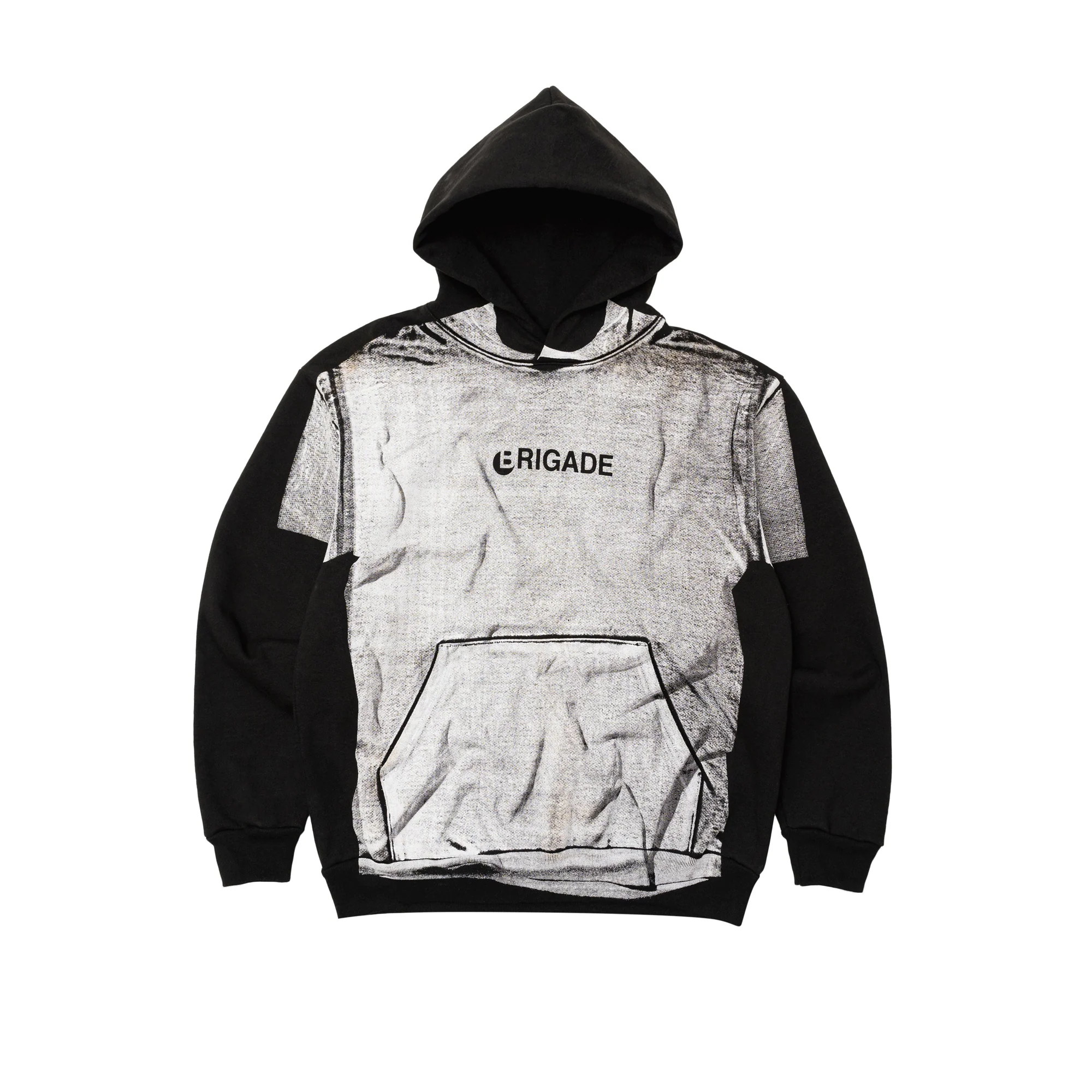 Brigade Mens Tromp-L'oeil Logo Tee Hoodie