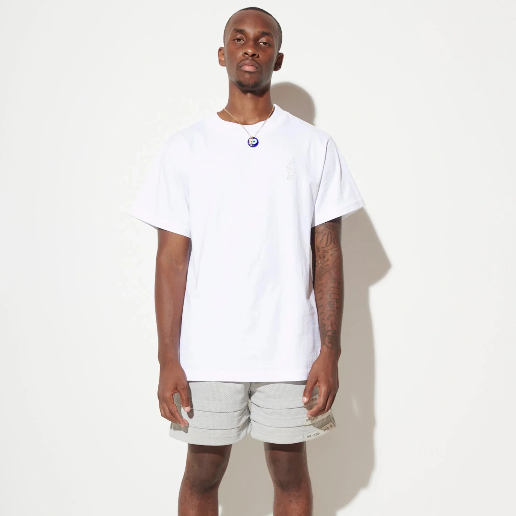 Bristol Studios Mens Signature Team Tee White/Cream - Image 3