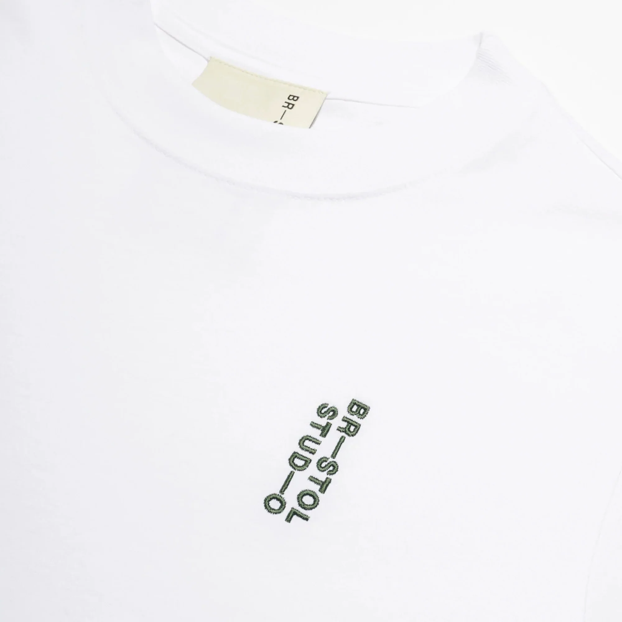 Bristol Studios Mens Signature Team Tee White/Green - Image 2