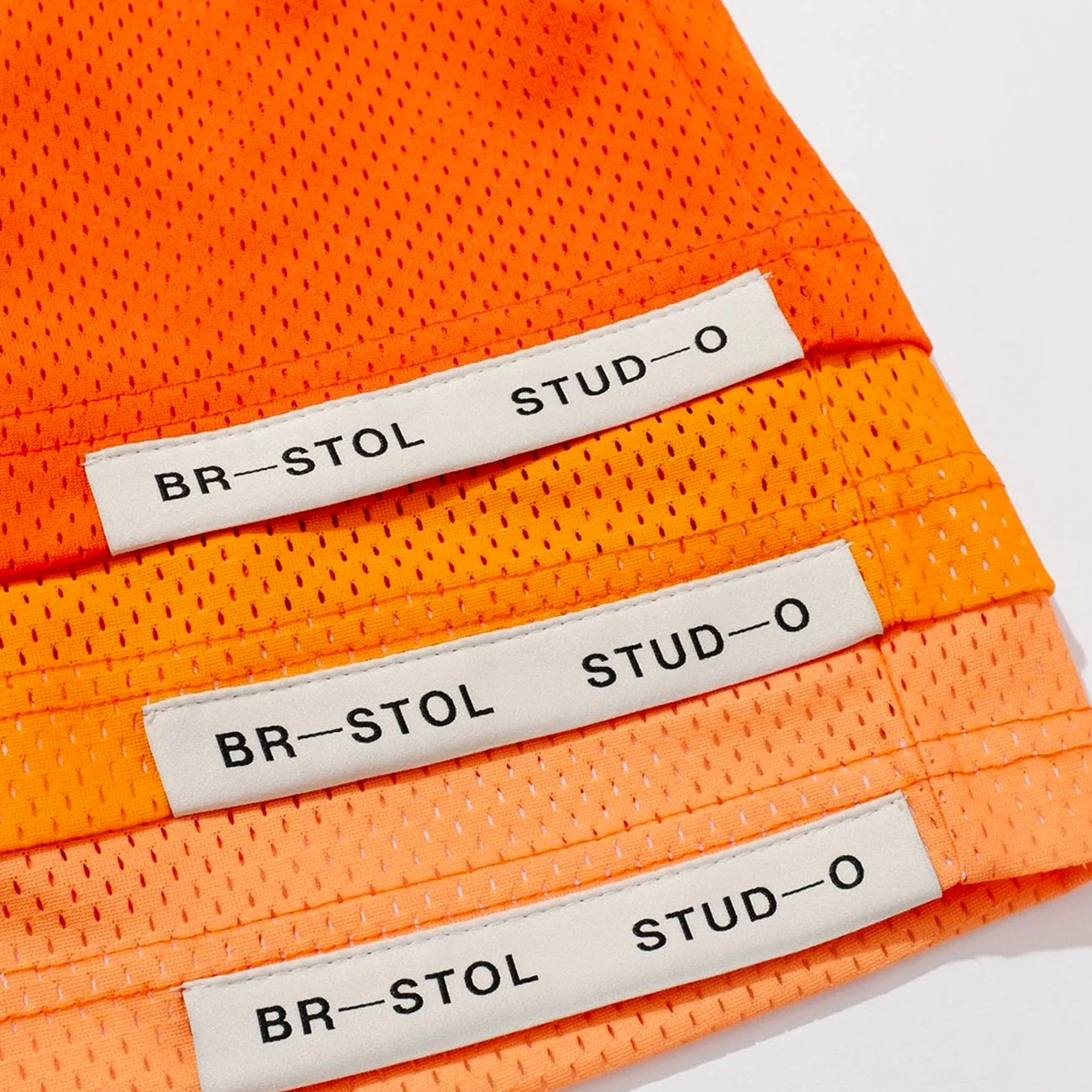 Bristol Studios Mens Triple Hem Shorts Gradient Orange - Image 2