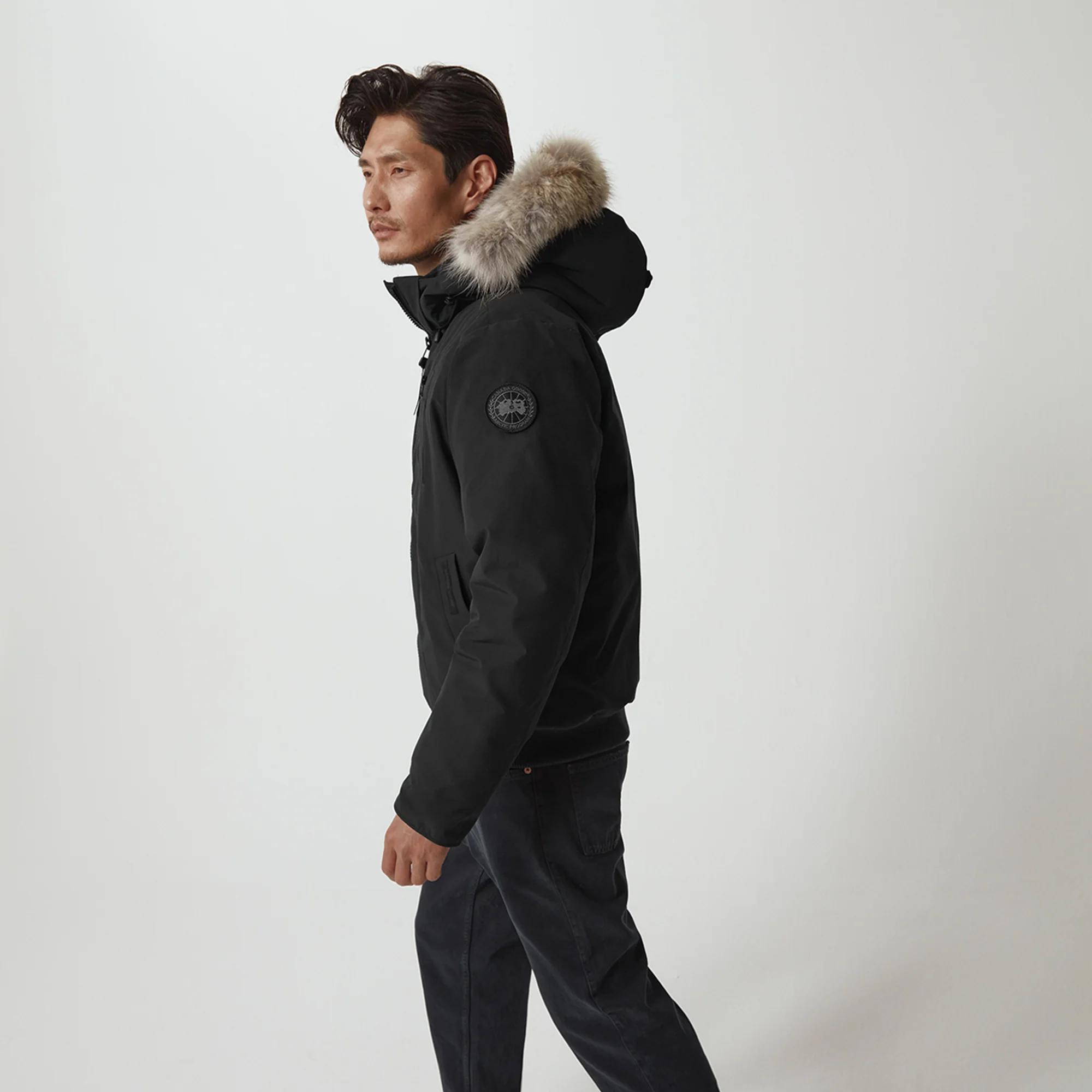 Canada Goose Mens Borden Bomber-Black Disc-Jacket 'Black' - Image 3