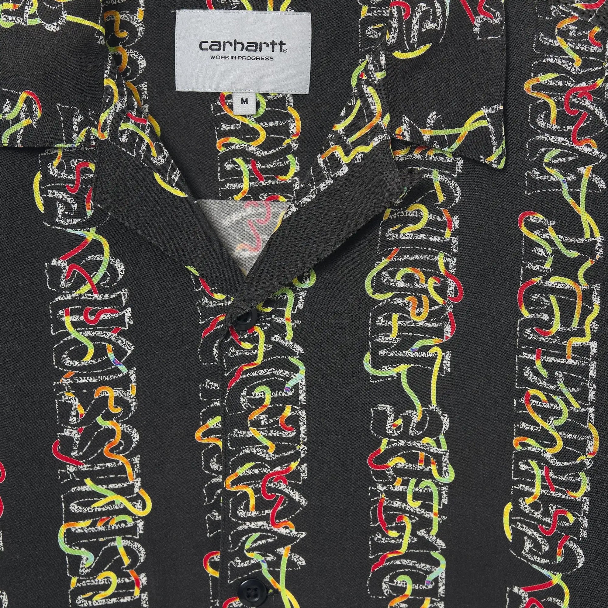 Carhartt Mens Short Sleeve Transmission Print Shirt 'Black' - Image 3
