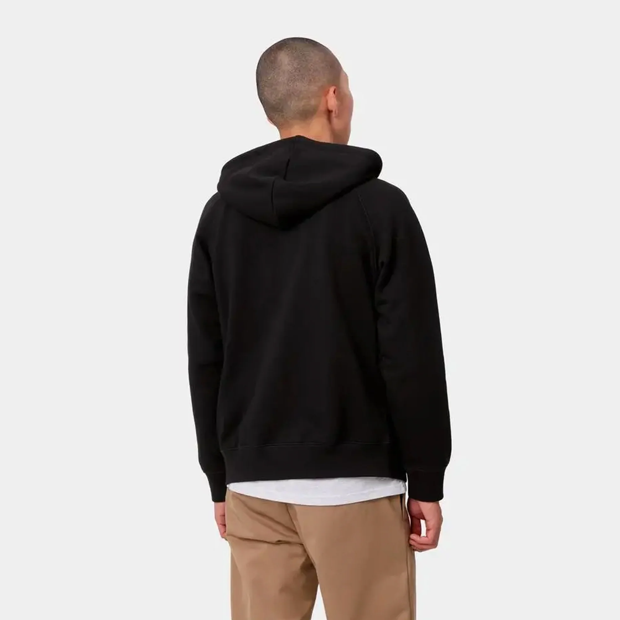 Carhartt WIP Mens Hooded Chase Jacket 'Black' - Image 3