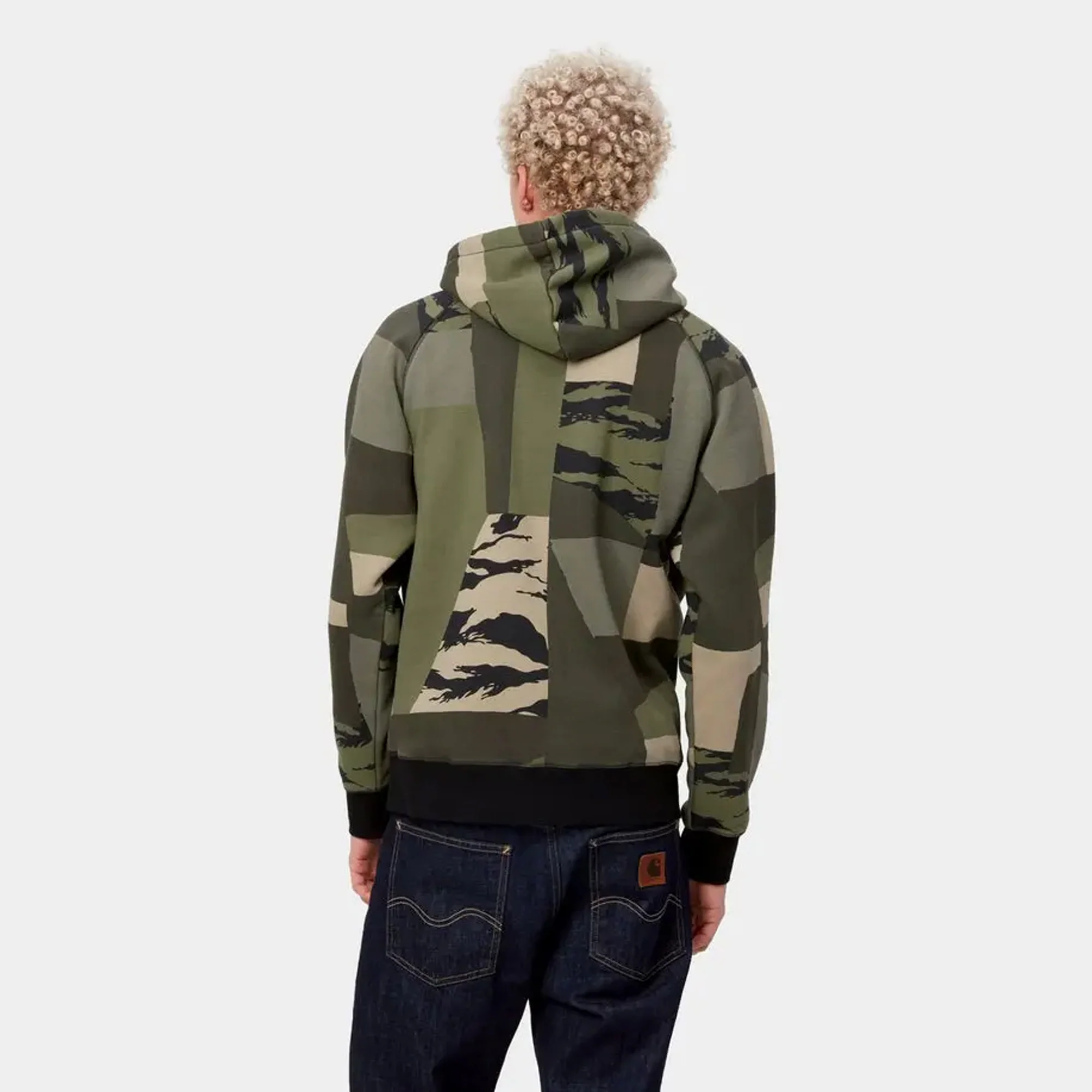 Carhartt WIP Mens Chase Hoodie Camo Mend - Image 4
