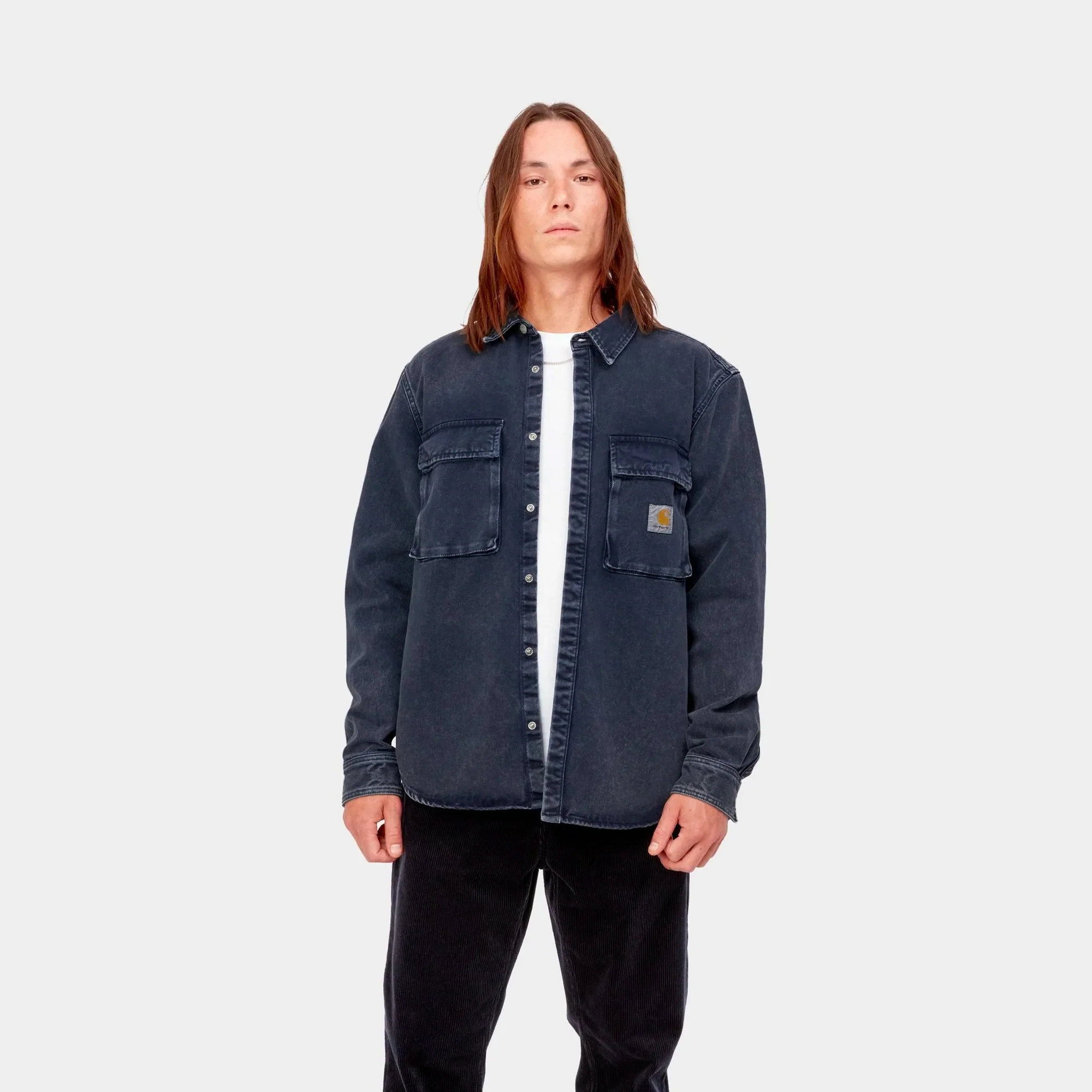 Carhartt WIP Mens Monterey Shirt Jacket Dark Navy - Image 4