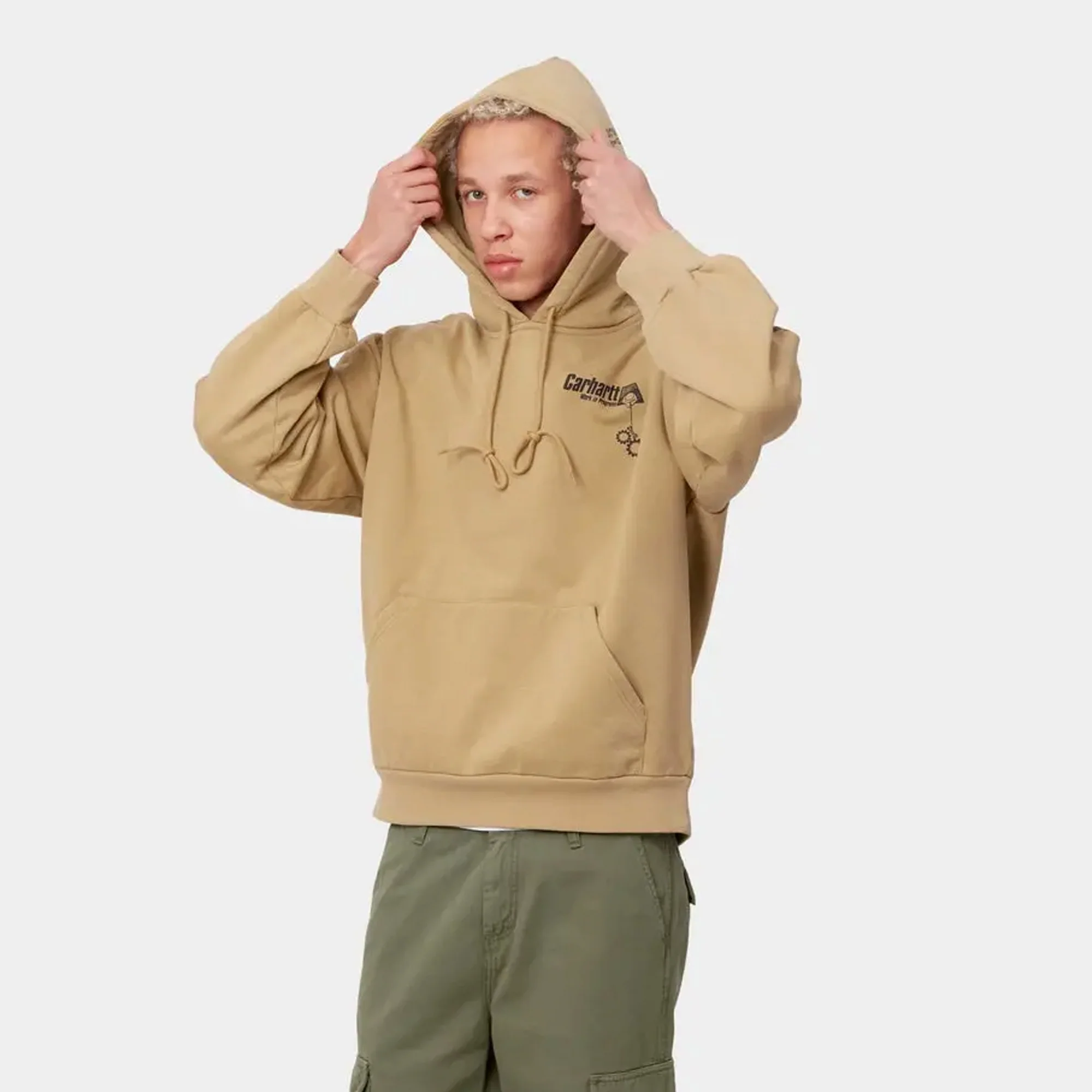 Carhartt WIP Mens Scramble Hoodie Dusty Brown - Image 3