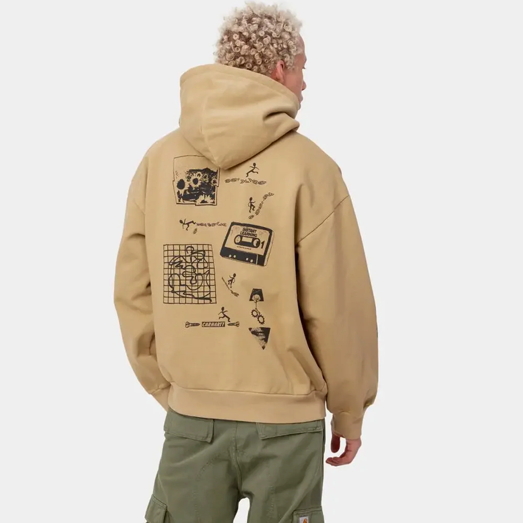 Carhartt WIP Mens Scramble Hoodie Dusty Brown - Image 4
