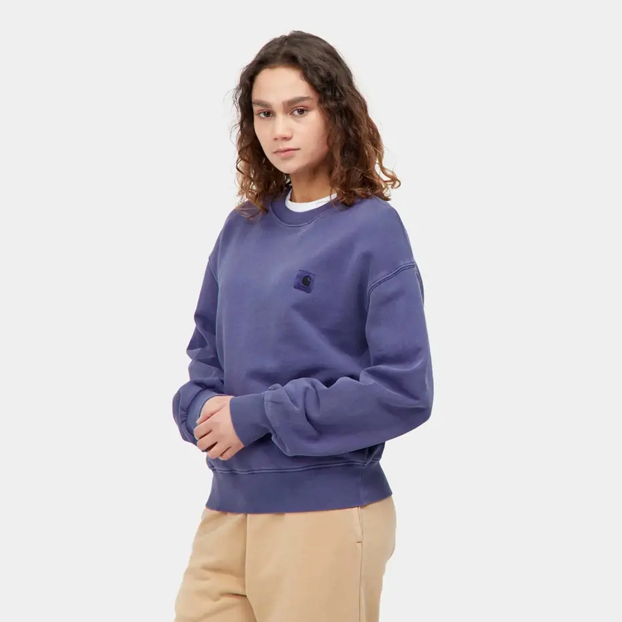 Carhartt WIP Womens Nelson Crewneck Sweatshirt Razzmic - Image 3