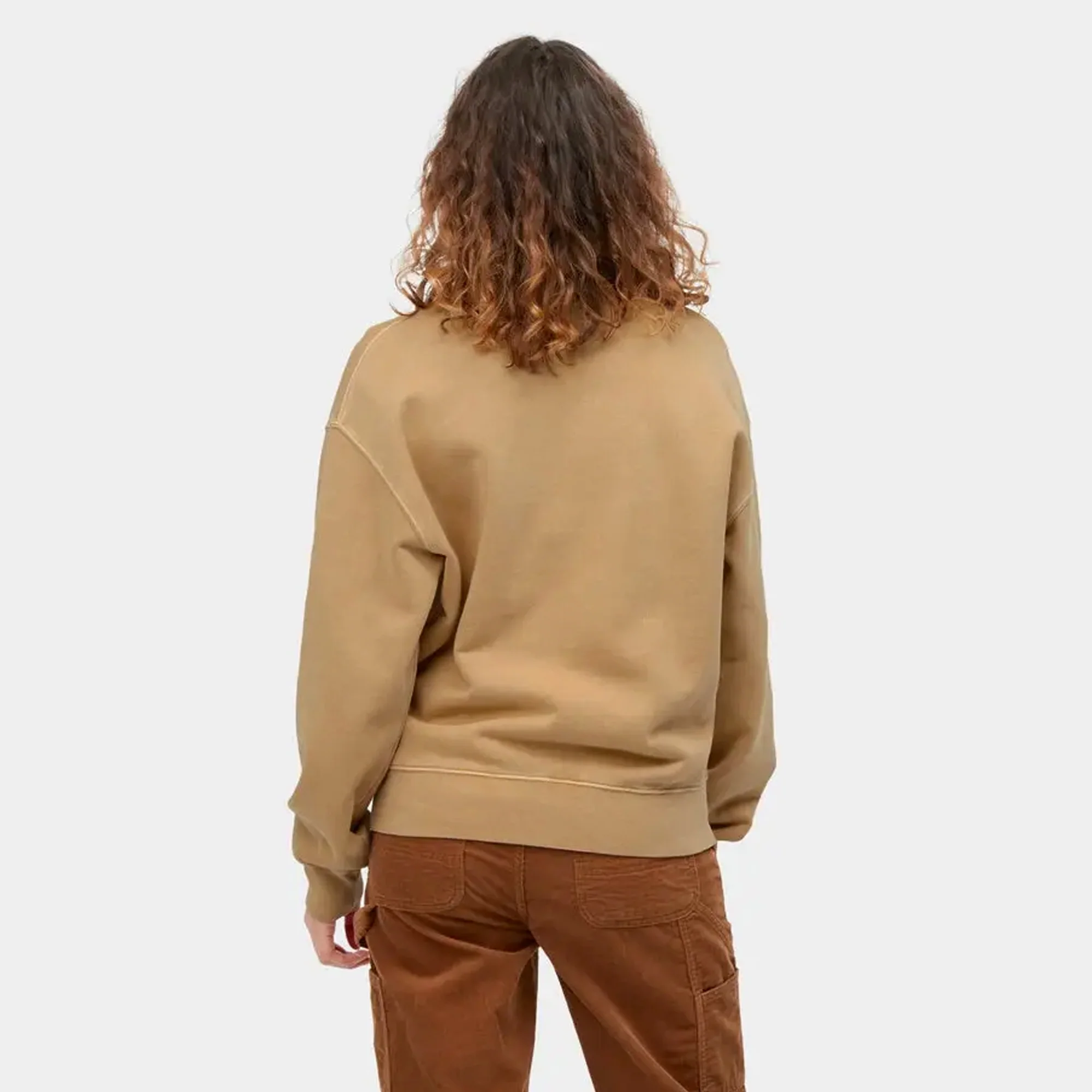 Carhartt WIP Womens Nelson Crewneck Sweatshirt Dusty Brown - Image 4