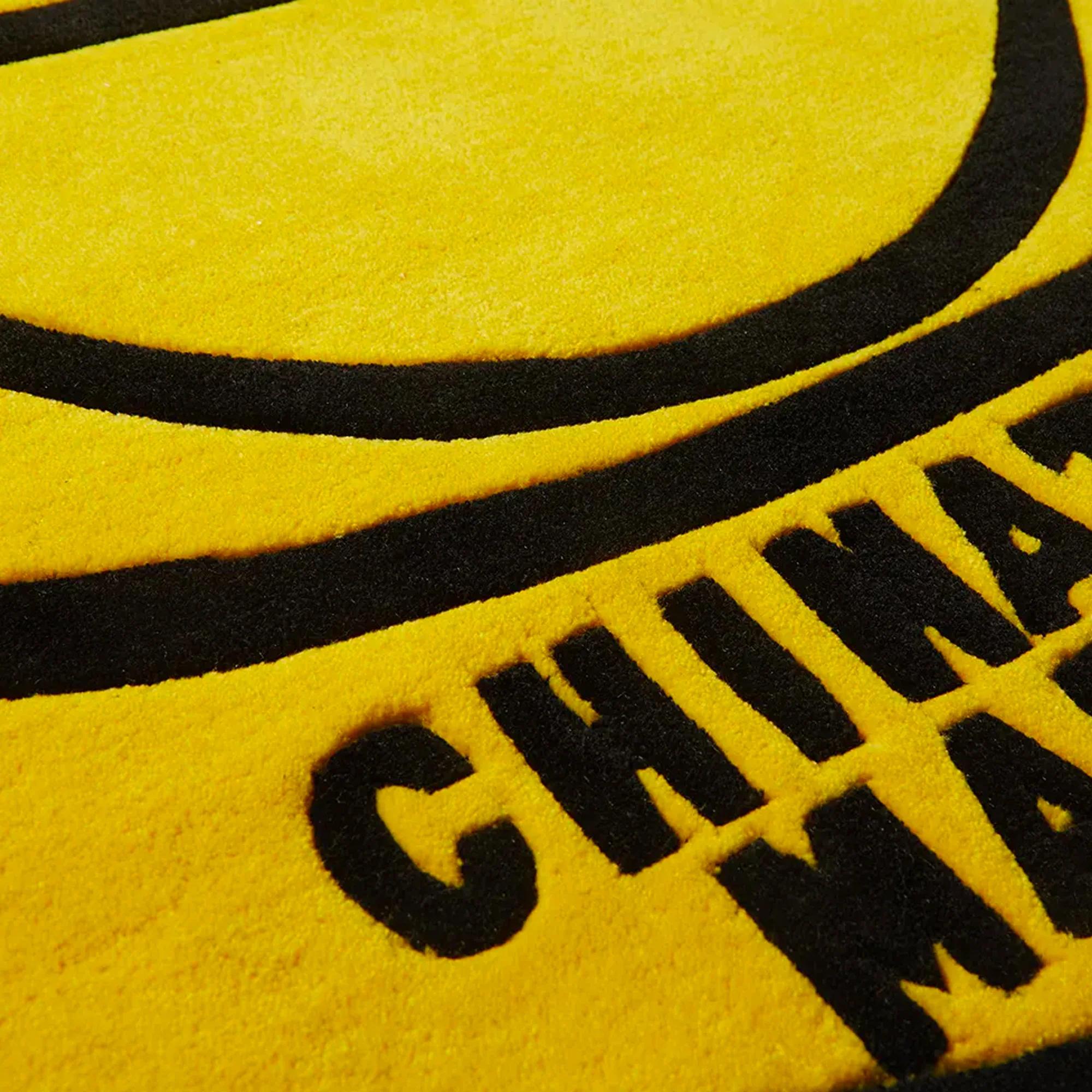 Chinatown Market Smiley 4ft Basketball Rug 'Yellow' - Image 2