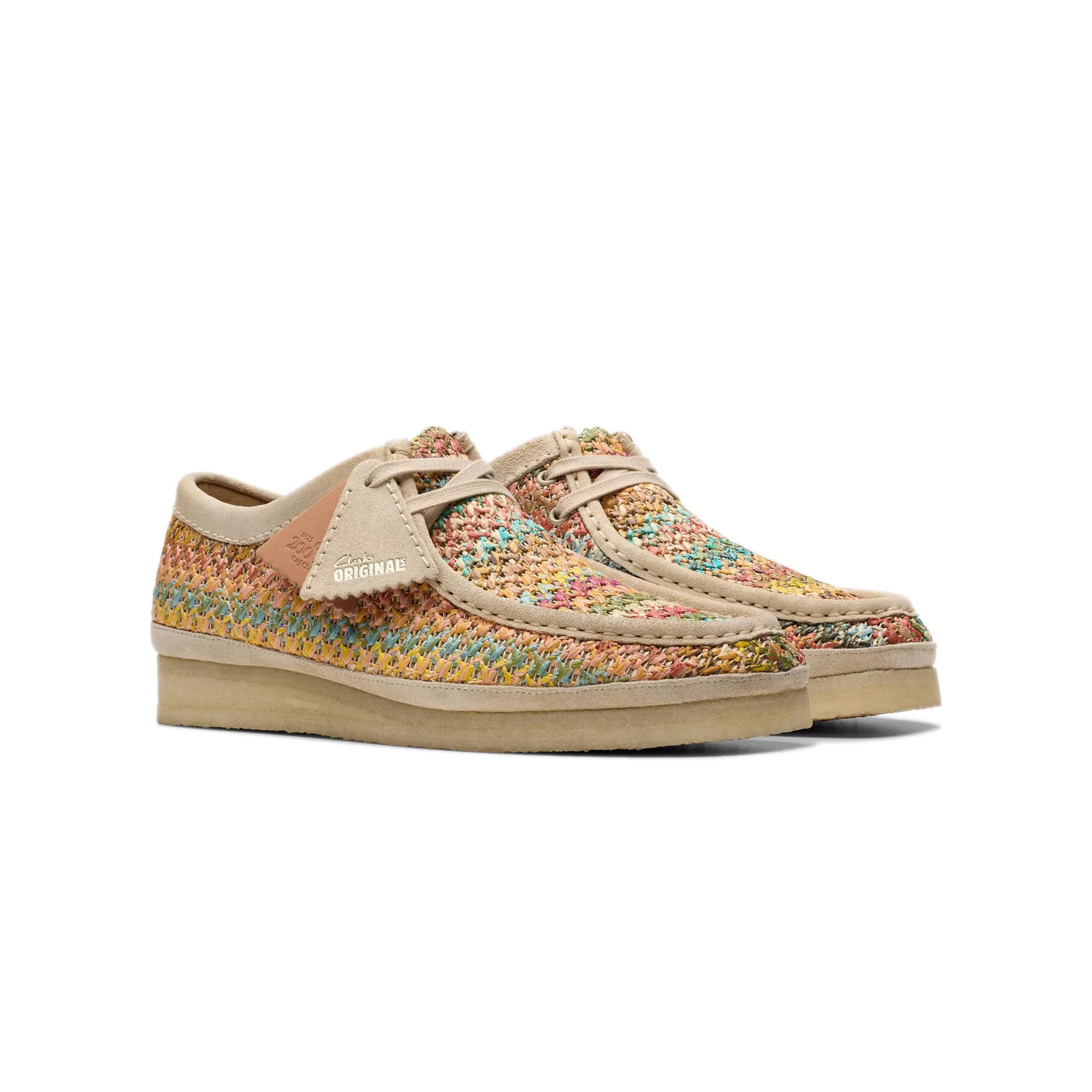 Clarks Mens Wallabee Raffia Somerset Shoes - Image 2