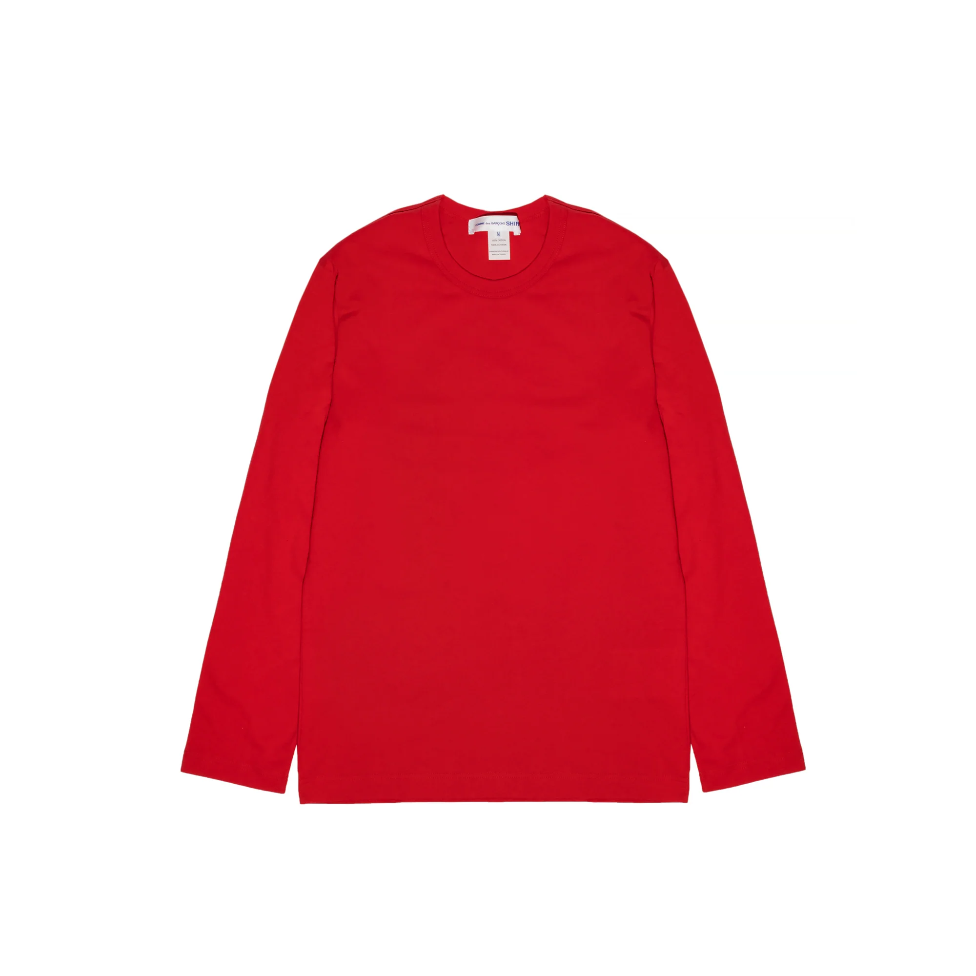Comme Des Garcons Shirt Mens Back Print LS Tee Red