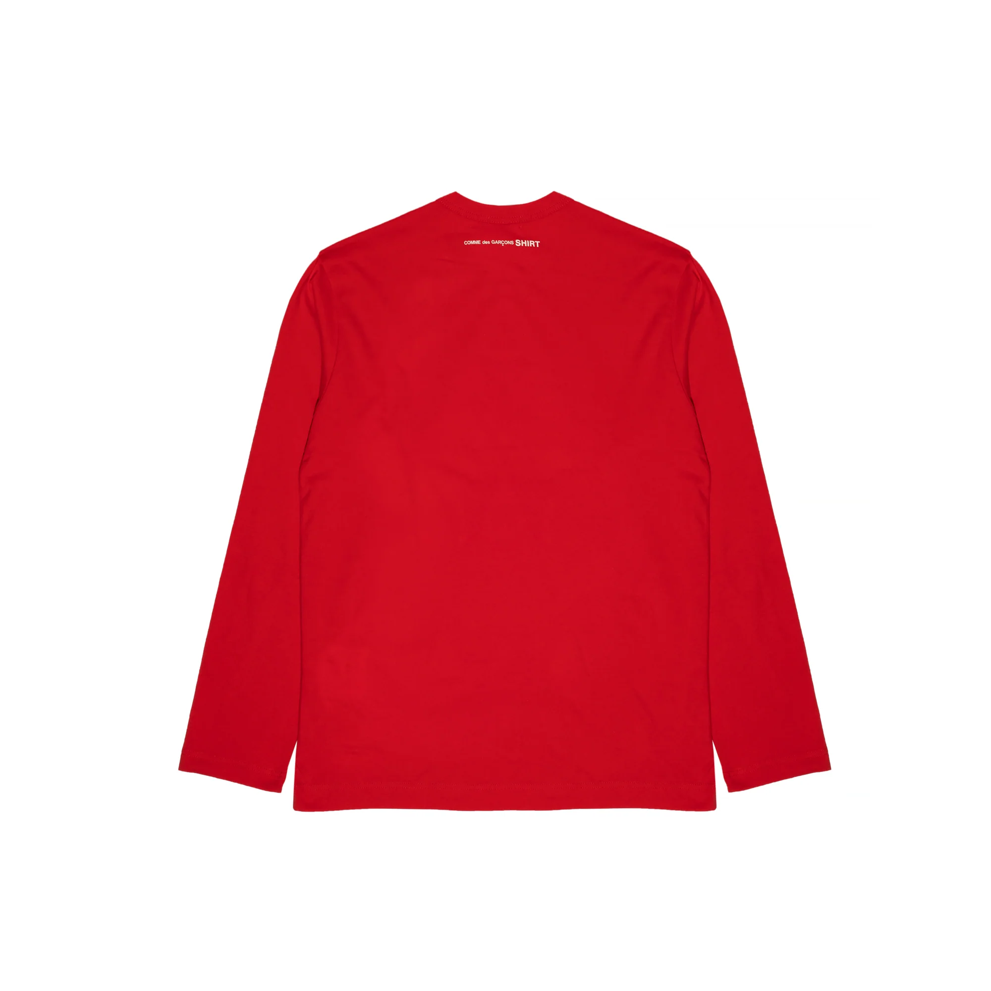 Comme Des Garcons Shirt Mens Back Print LS Tee Red - Image 2