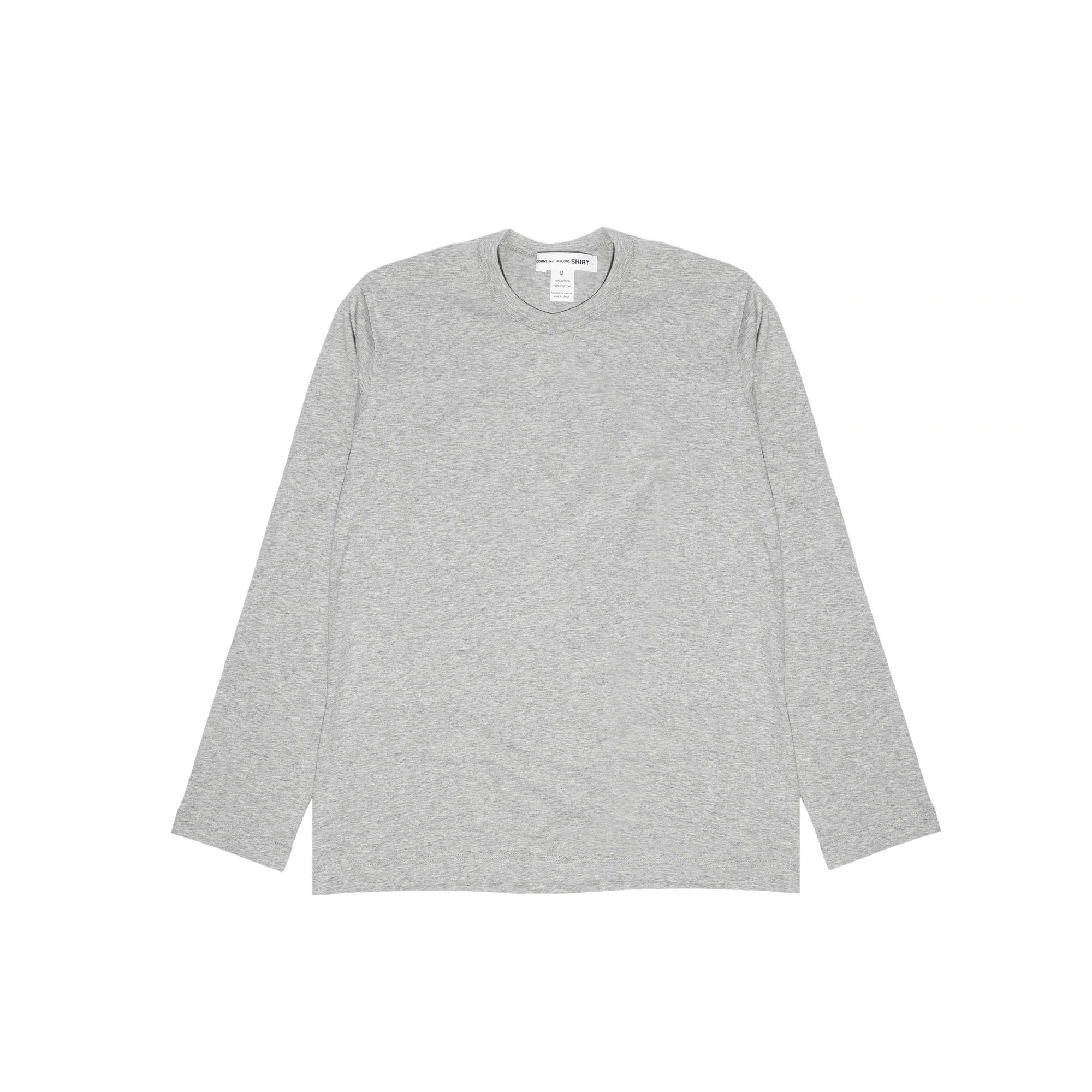 Comme Des Garcons Shirt Mens Back Print LS Tee Grey