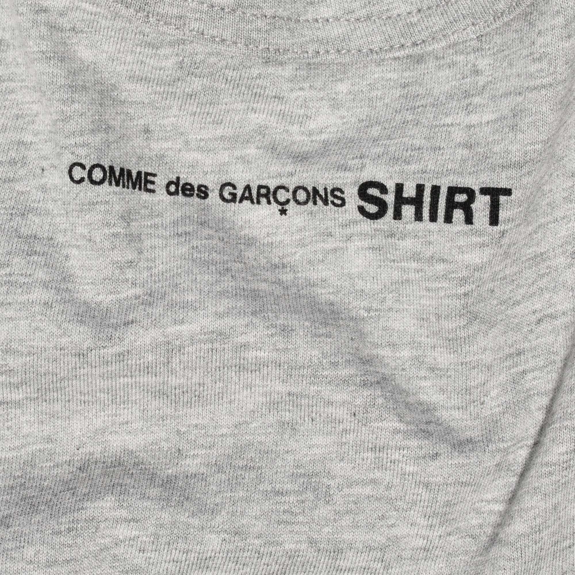 Comme Des Garcons Shirt Mens Back Print SS Tee Grey - Image 4