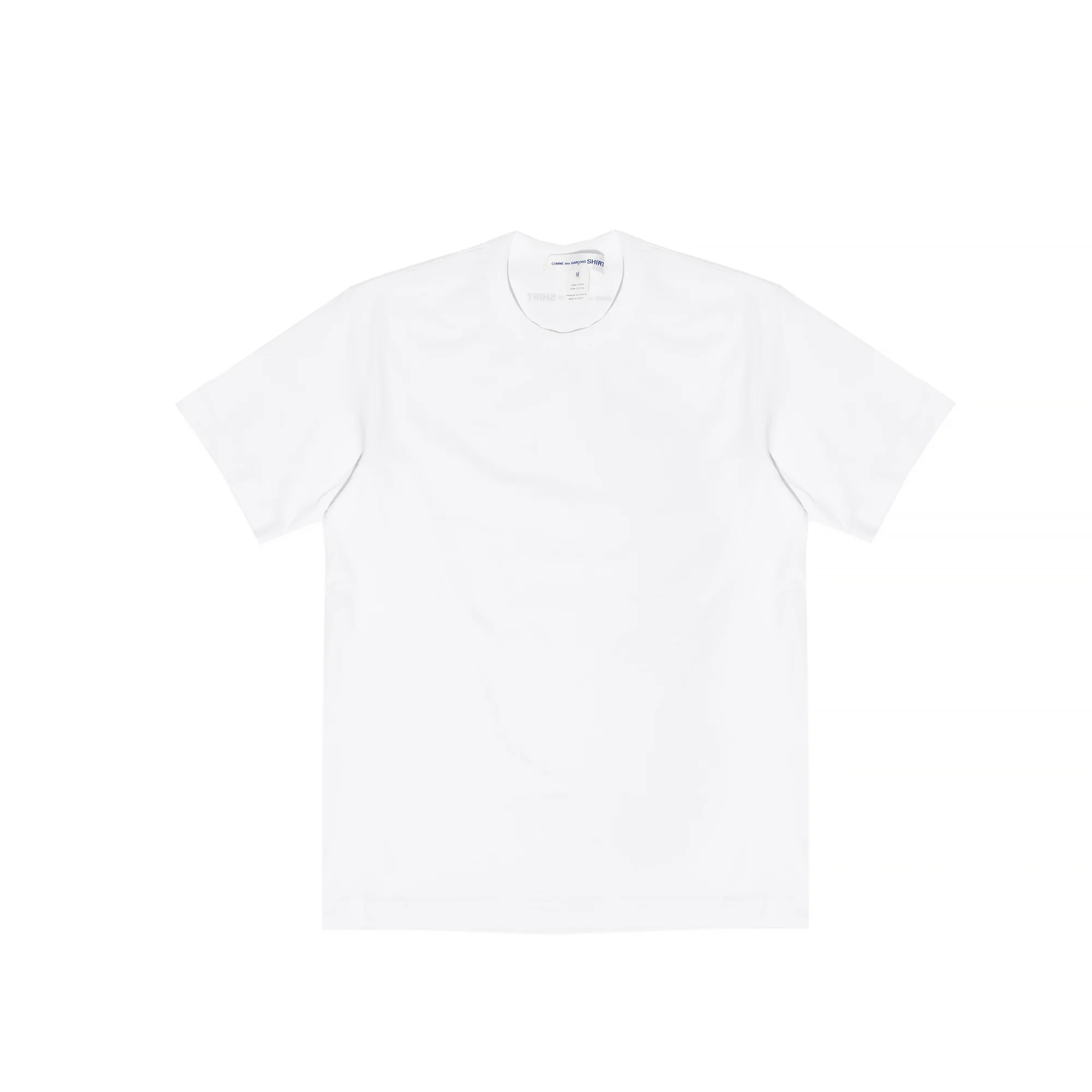 Comme Des Garcons Shirt Mens Back Print SS Tee White
