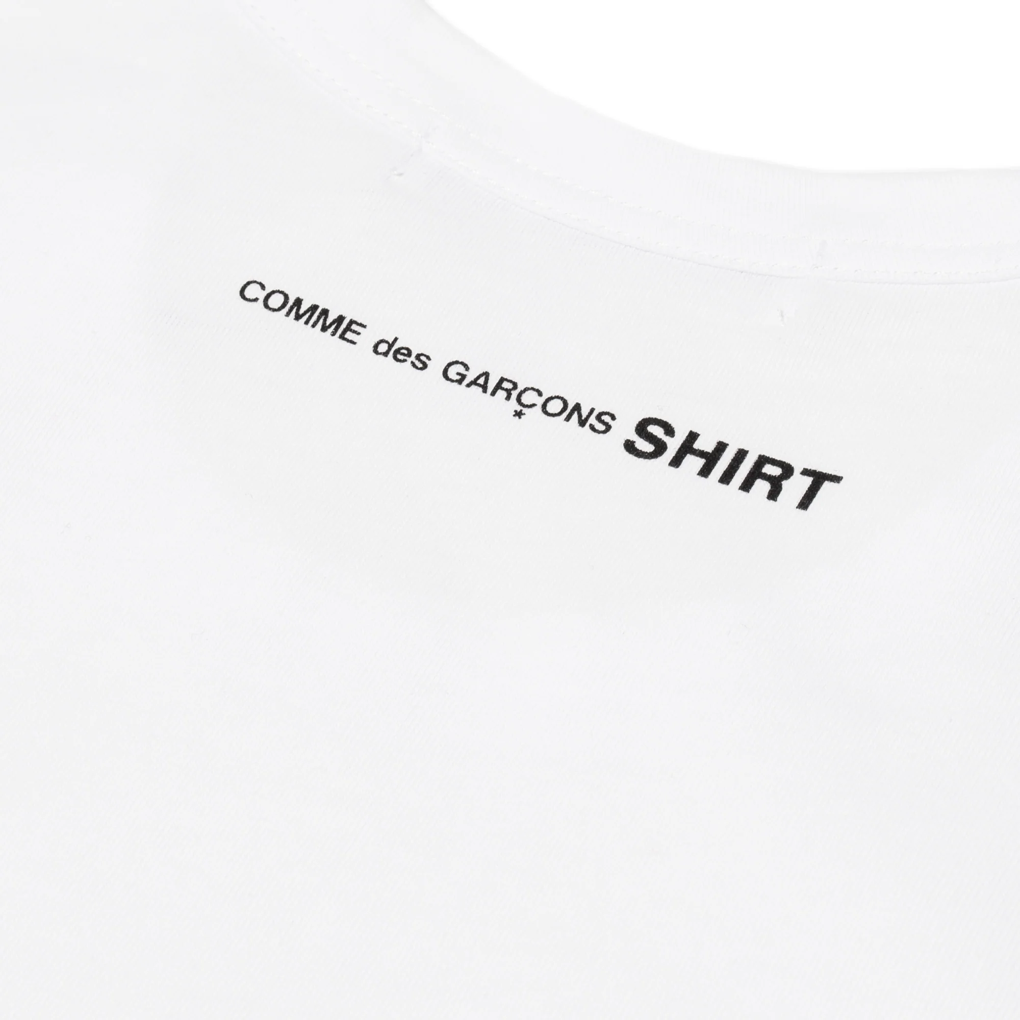 Comme Des Garcons Shirt Mens Back Print SS Tee White - Image 3