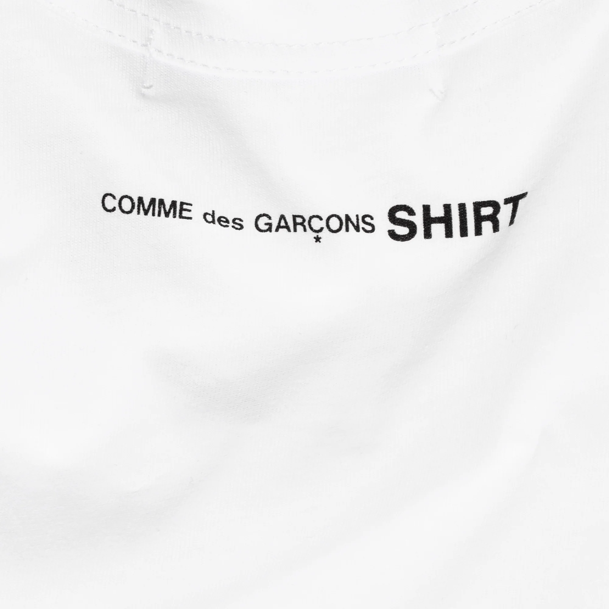 Comme Des Garcons Shirt Mens Back Print SS Tee White - Image 4