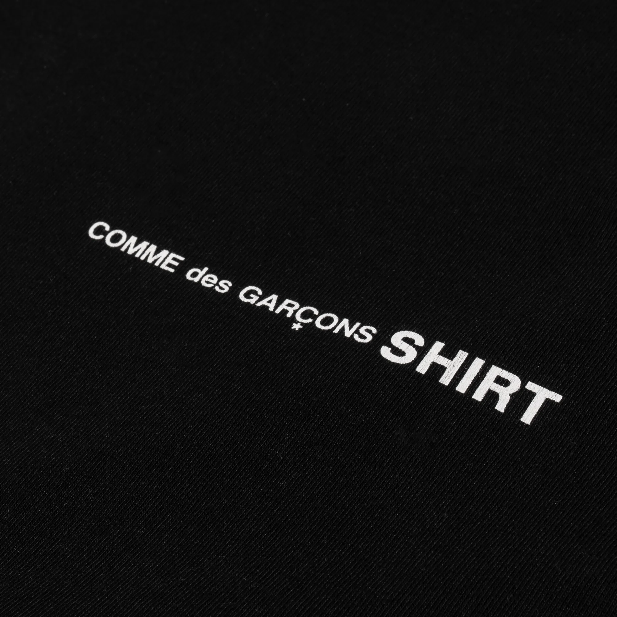 Comme Des Garcons Shirt Mens Logo LS Tee Black - Image 3