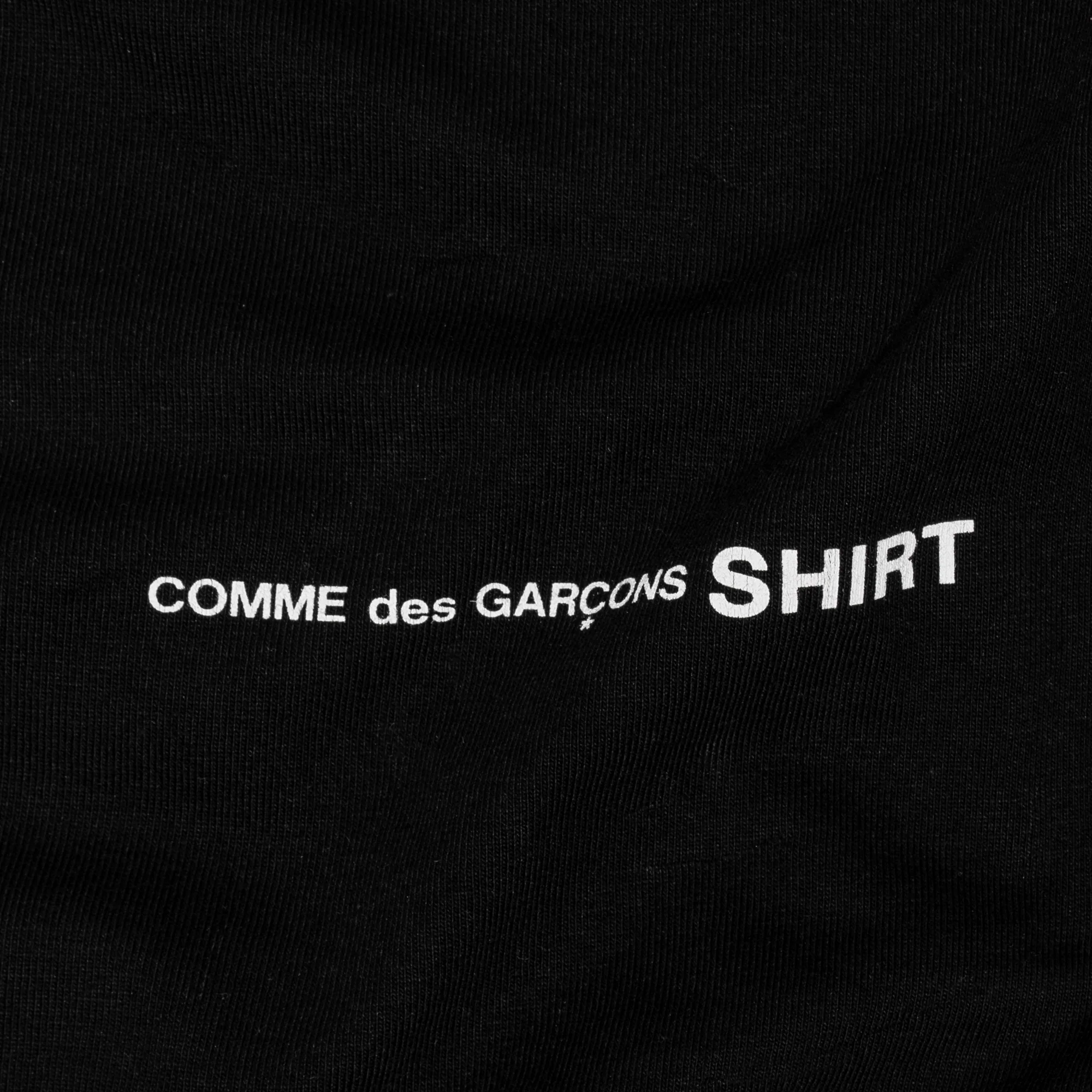 Comme Des Garcons Shirt Mens Logo LS Tee Black - Image 4