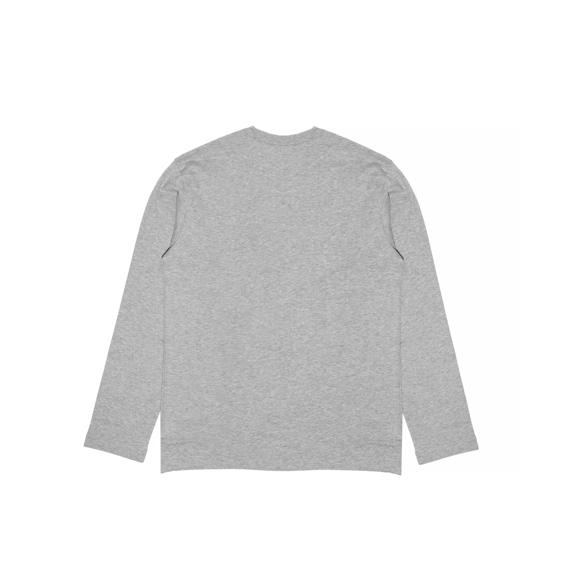 Comme Des Garcons Shirt Mens Logo LS Tee Grey - Image 2