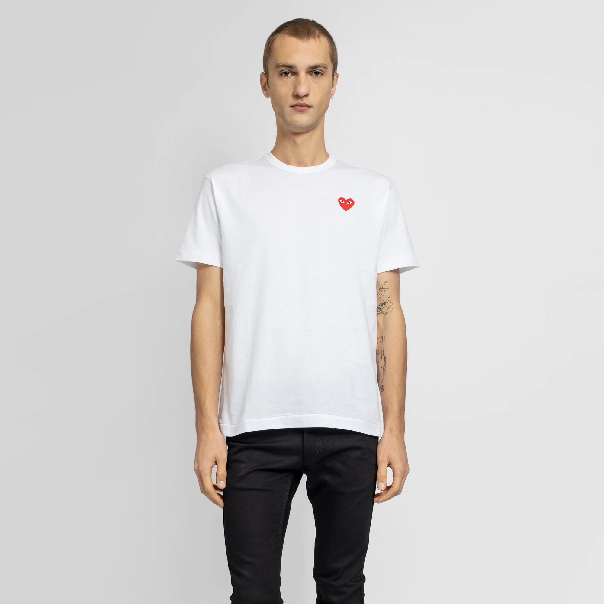 Commes des Garcons Play Mens Red Heart SS Tee - Image 2
