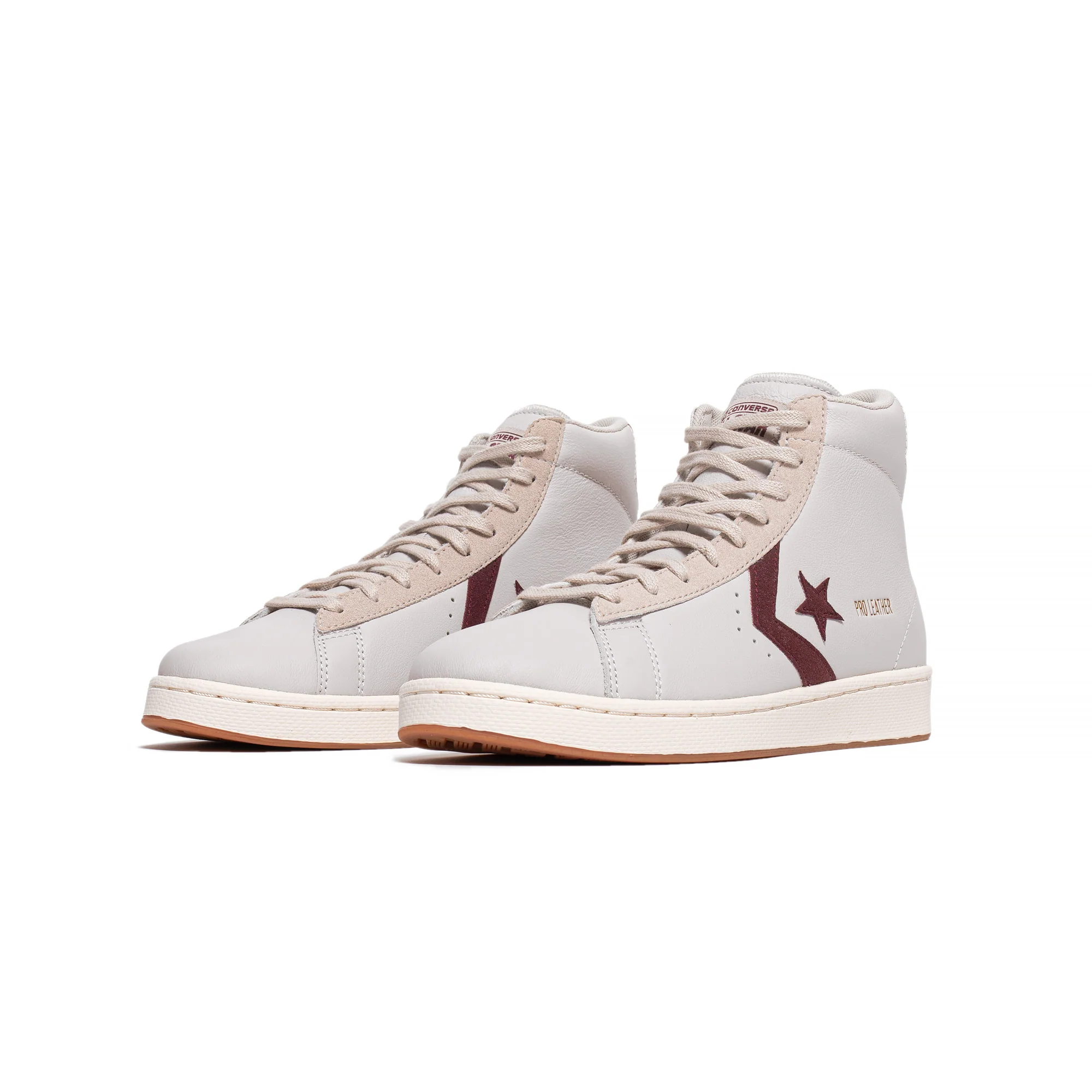 Converse Mens Pro Leather Hi Shoes 'White' - Image 2