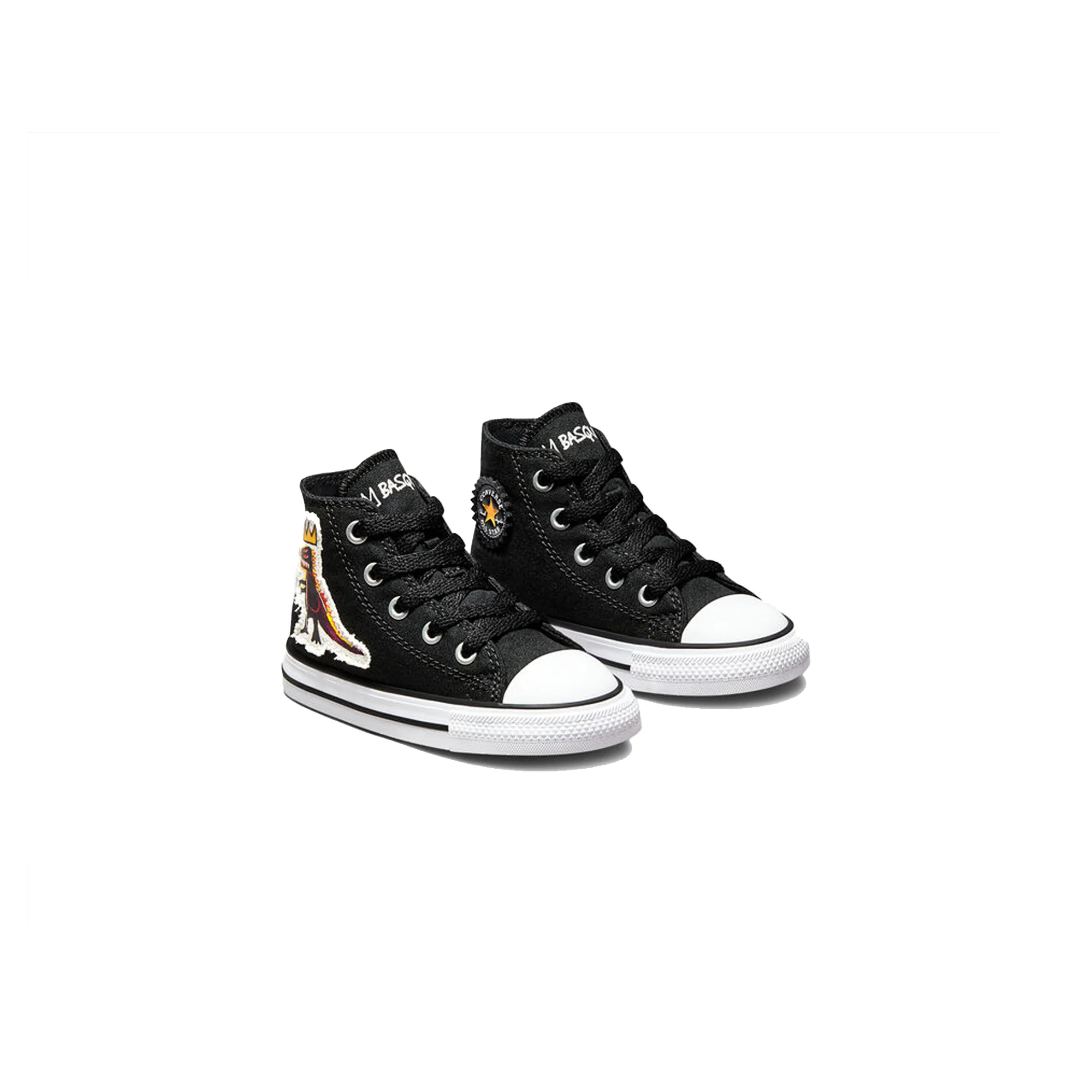 Converse Infants Ctas Hi Shoes 'Blk/Wht/Yel' - Image 2