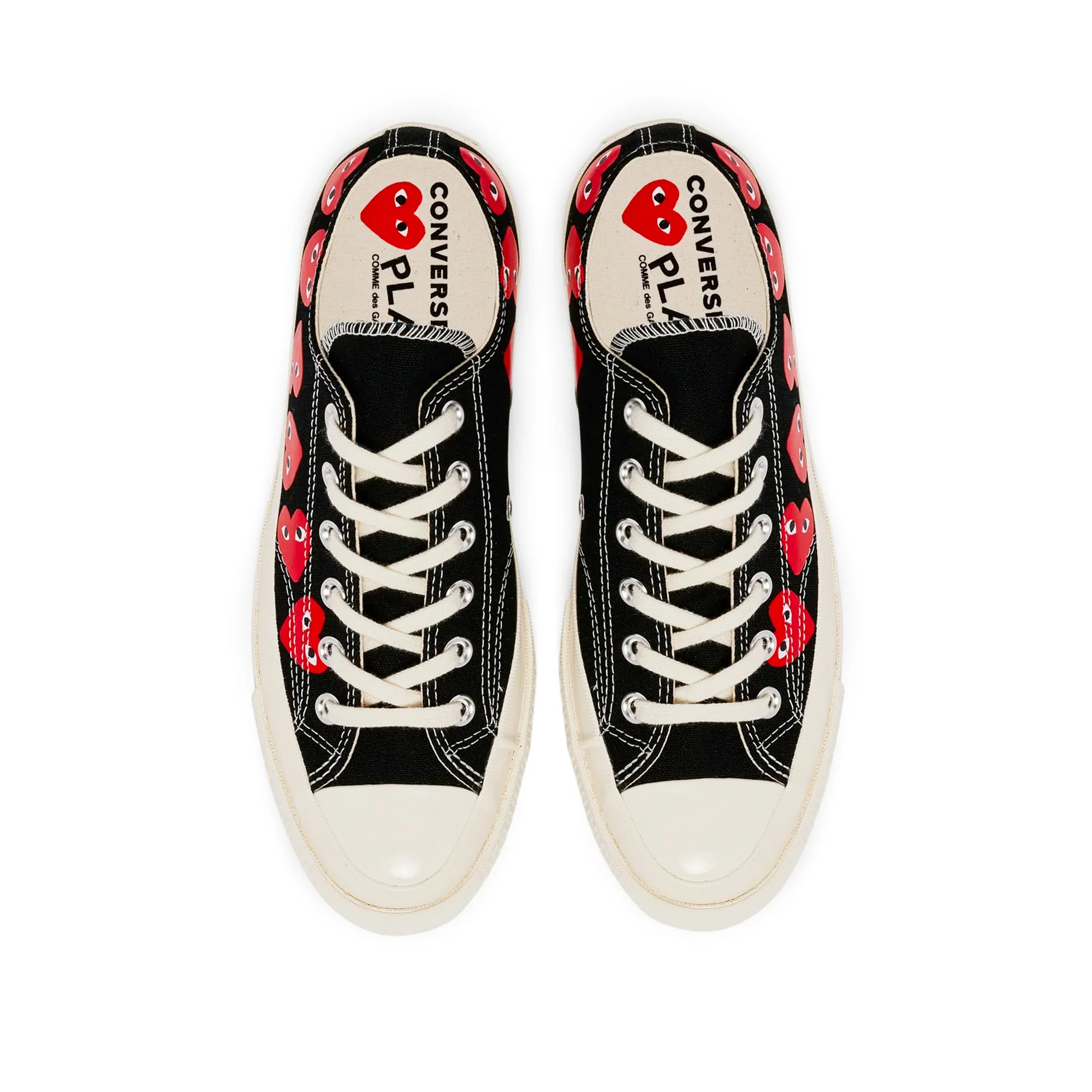 Comme des Garcons PLAY x Converse Chuck 70 Lo Multi Heart Shoes - Image 4