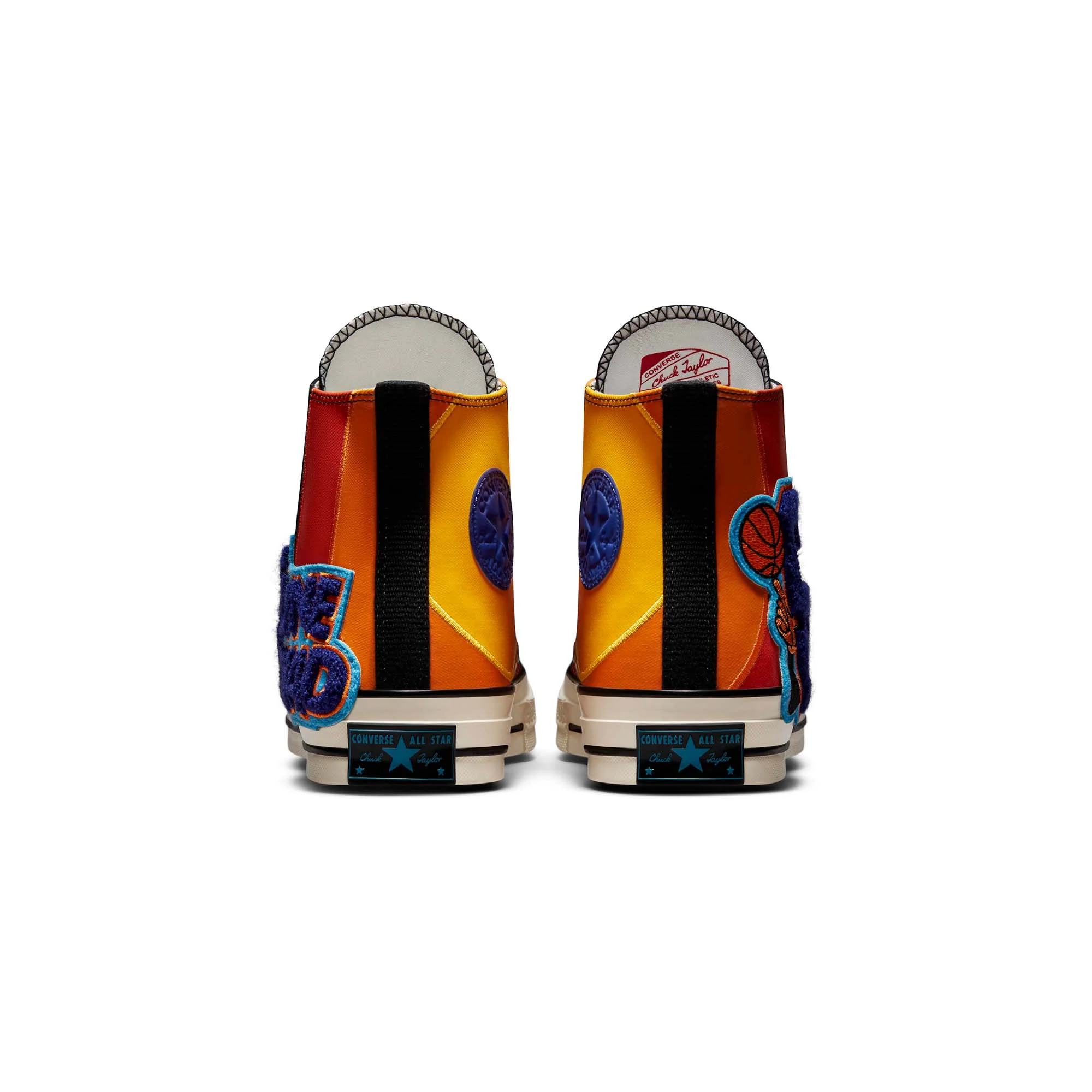 Converse Mens Chuck 70 HI Shoes 'Black/Mantra Orange' - Image 3