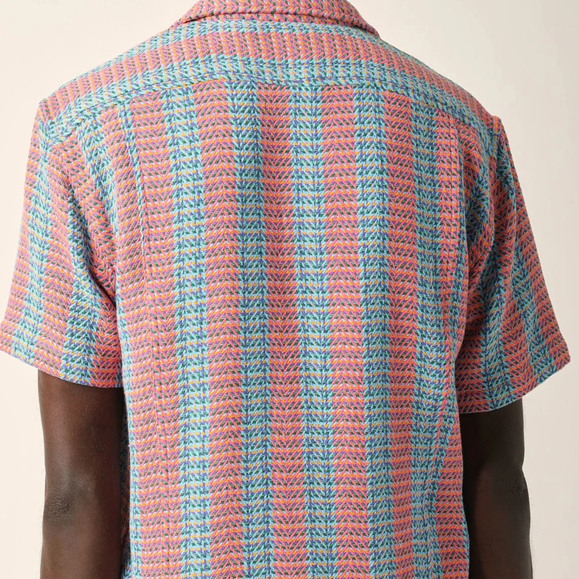 Corridor Mens Acis Plaid Iris SS Camp Tee - Image 4