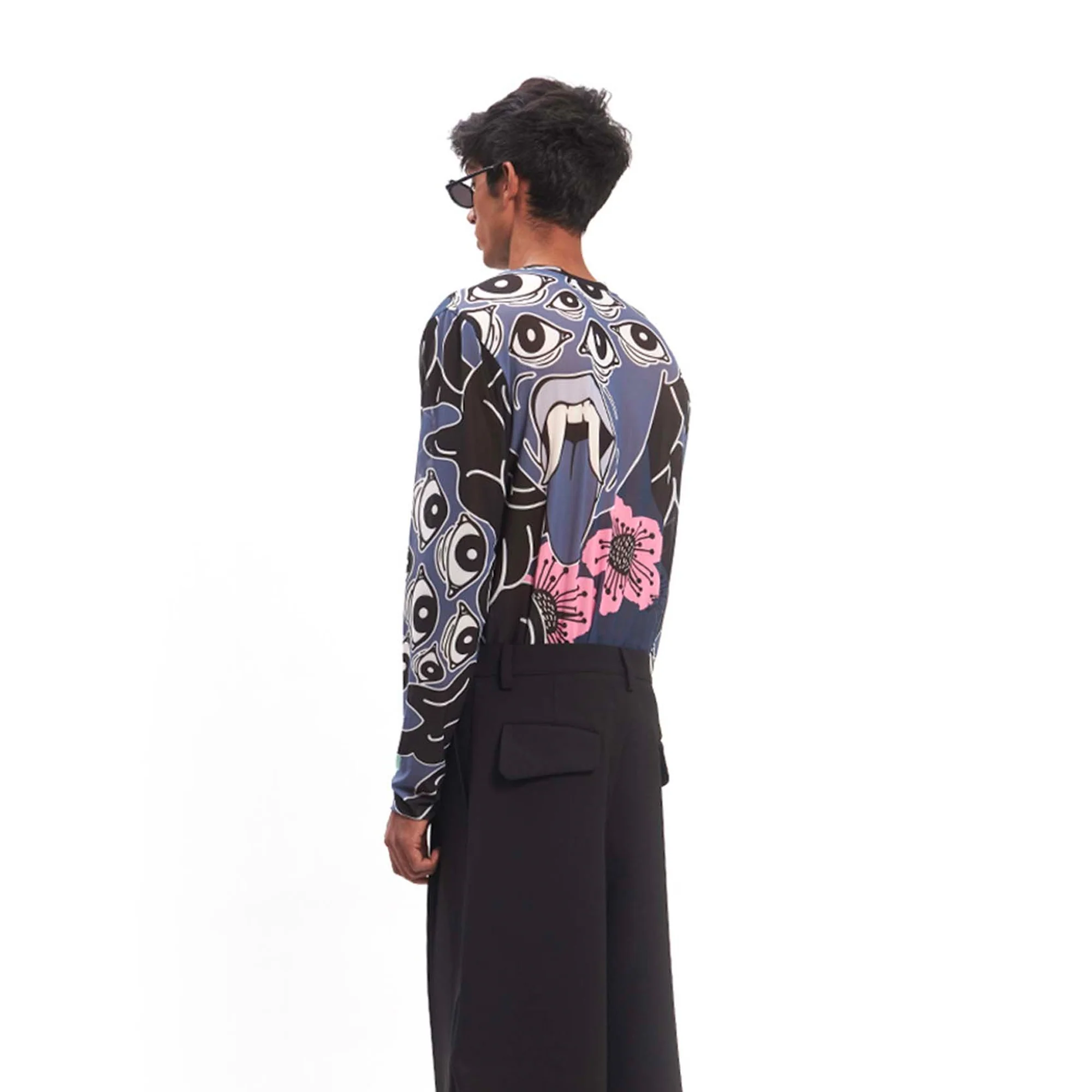 Dhruv Kapoor Mens Mask Mesh Shirt - Image 3
