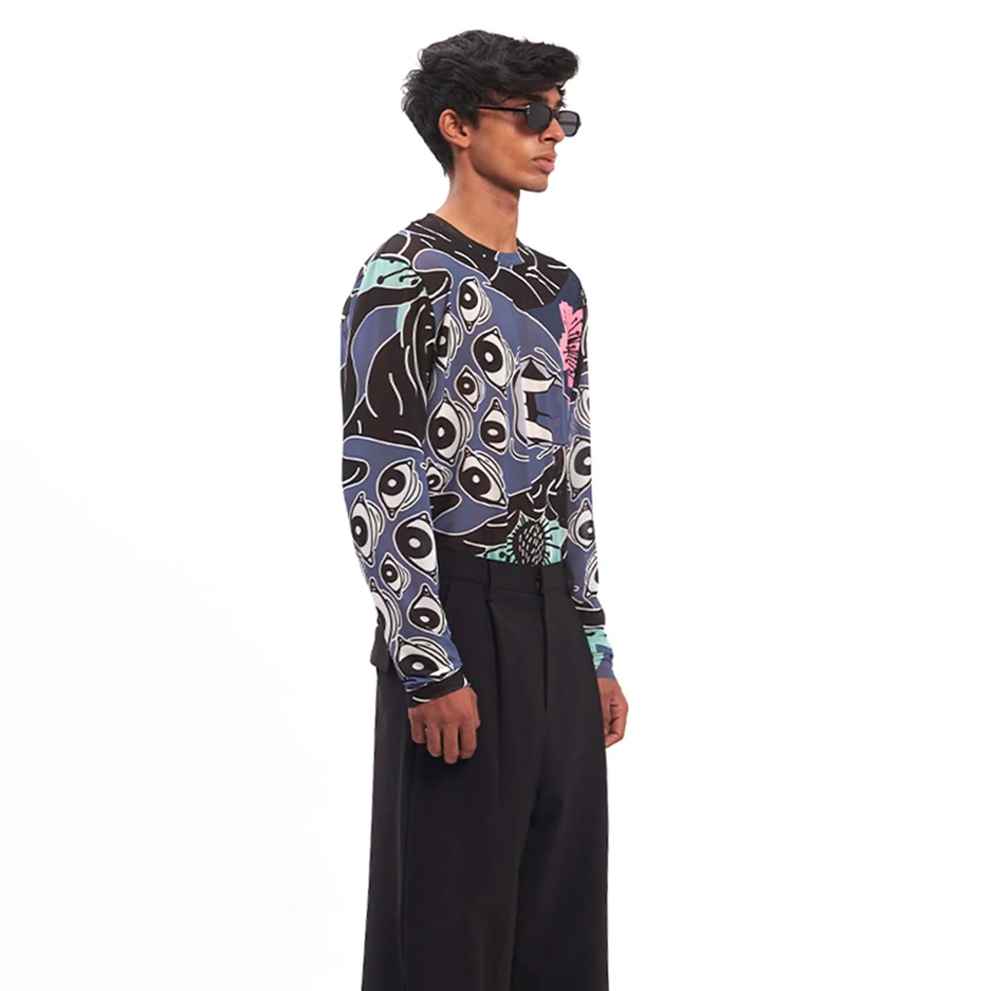Dhruv Kapoor Mens Mask Mesh Shirt - Image 4