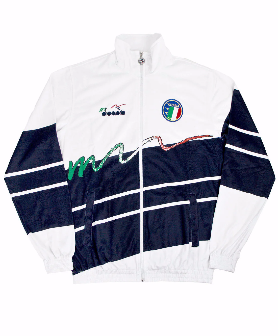 Diadora "90s Arrival" Track Suit (White/Navy)