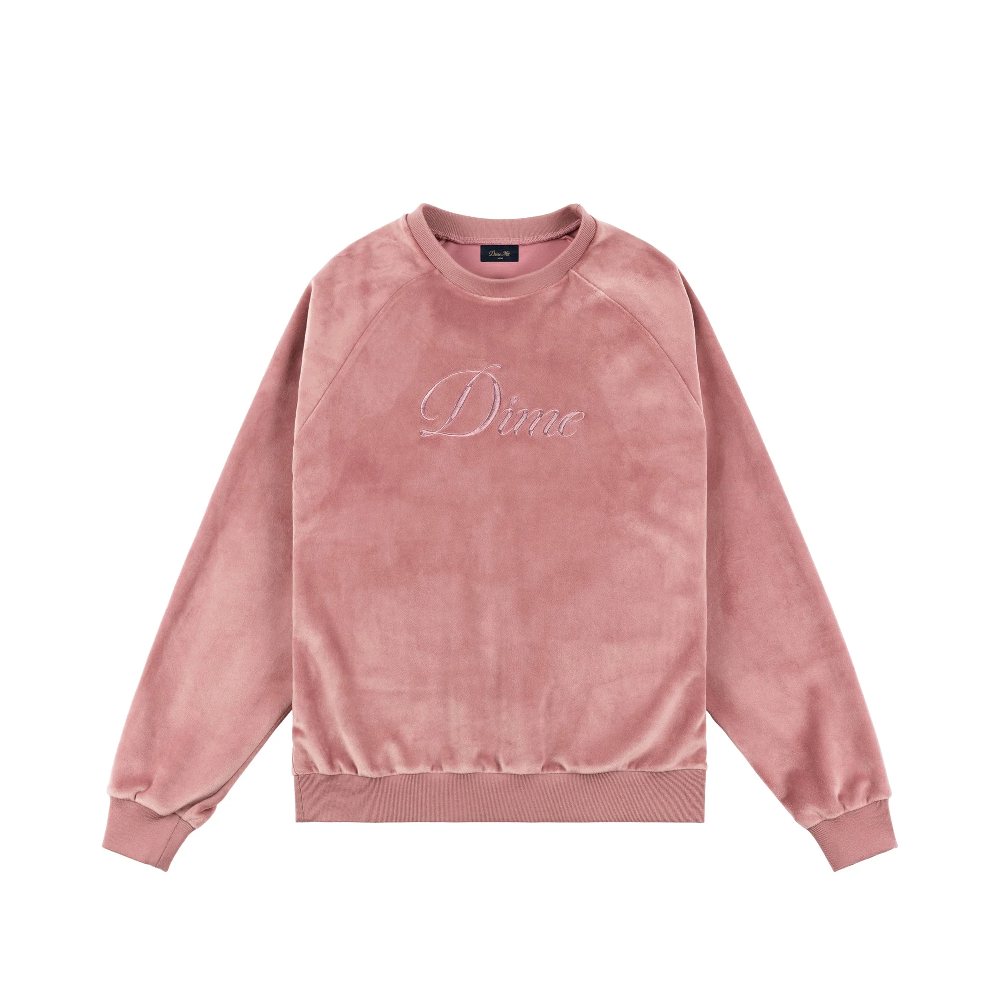 Dime Mens Cursive Velvet Crewneck