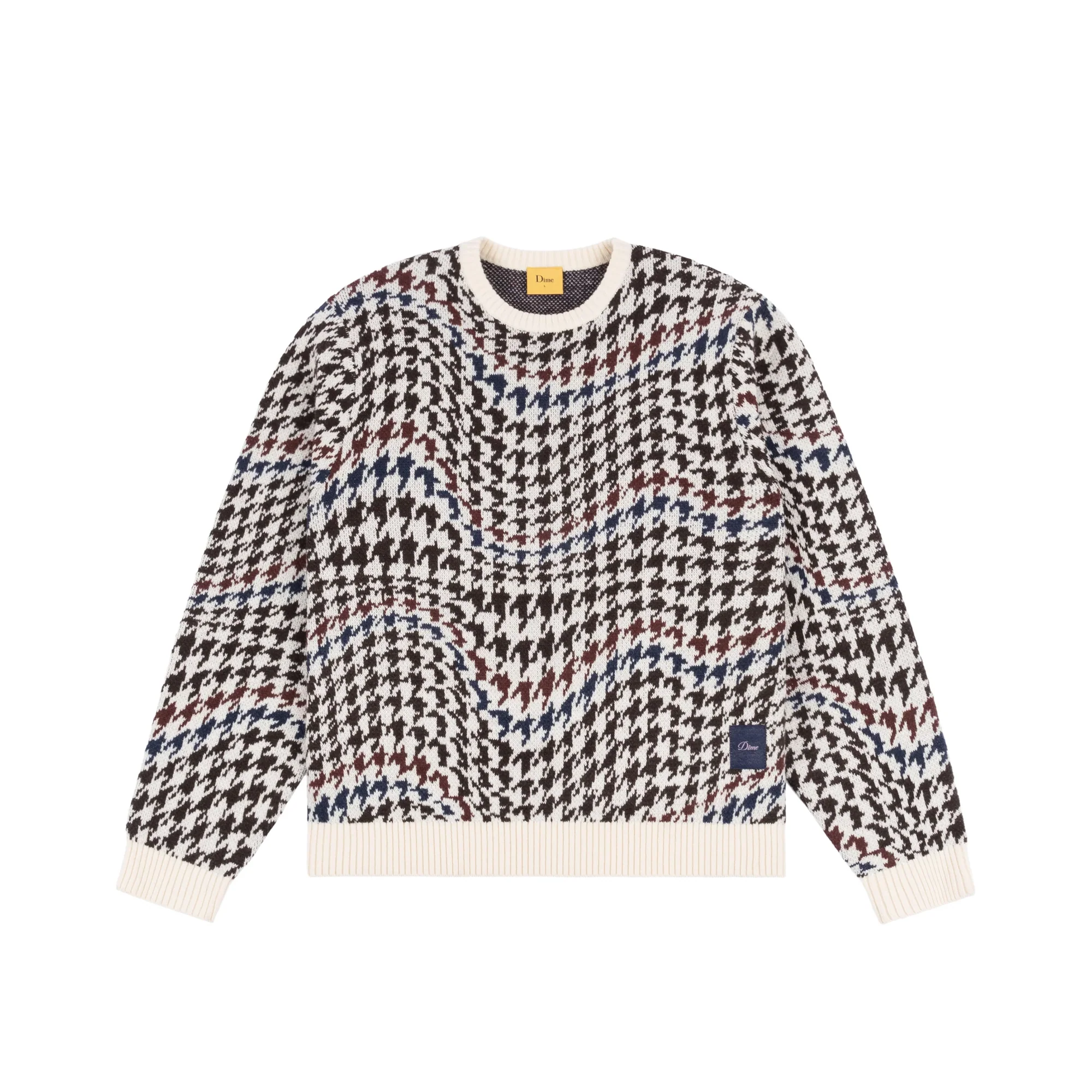 Dime Mens Houndstooth Knit Sweatshirt