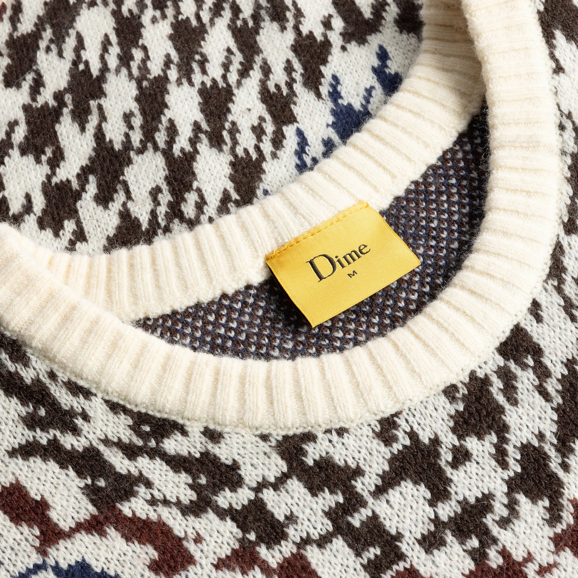 Dime Mens Houndstooth Knit Sweatshirt - Image 3