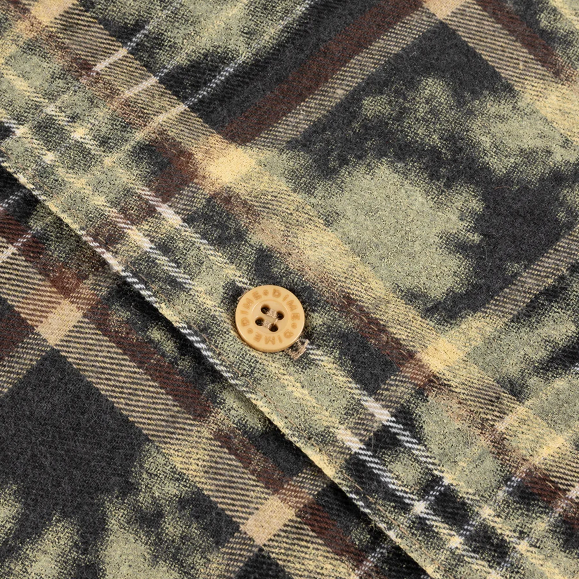 Dime Mens Plaid Flannel Shirt - Image 4