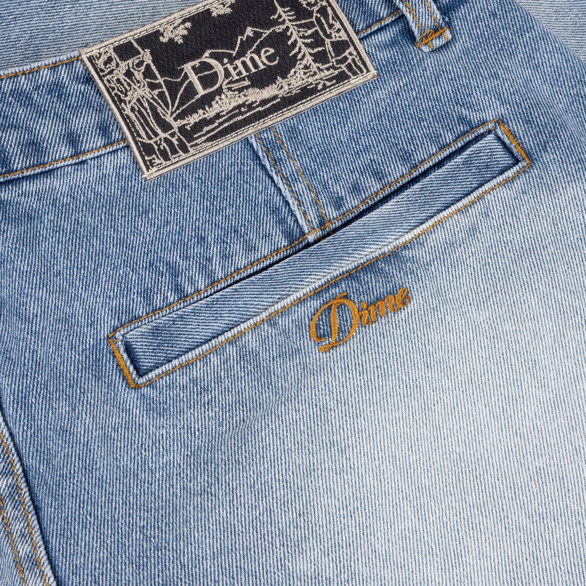 Dime Mens Pleated Denim Shorts - Image 3