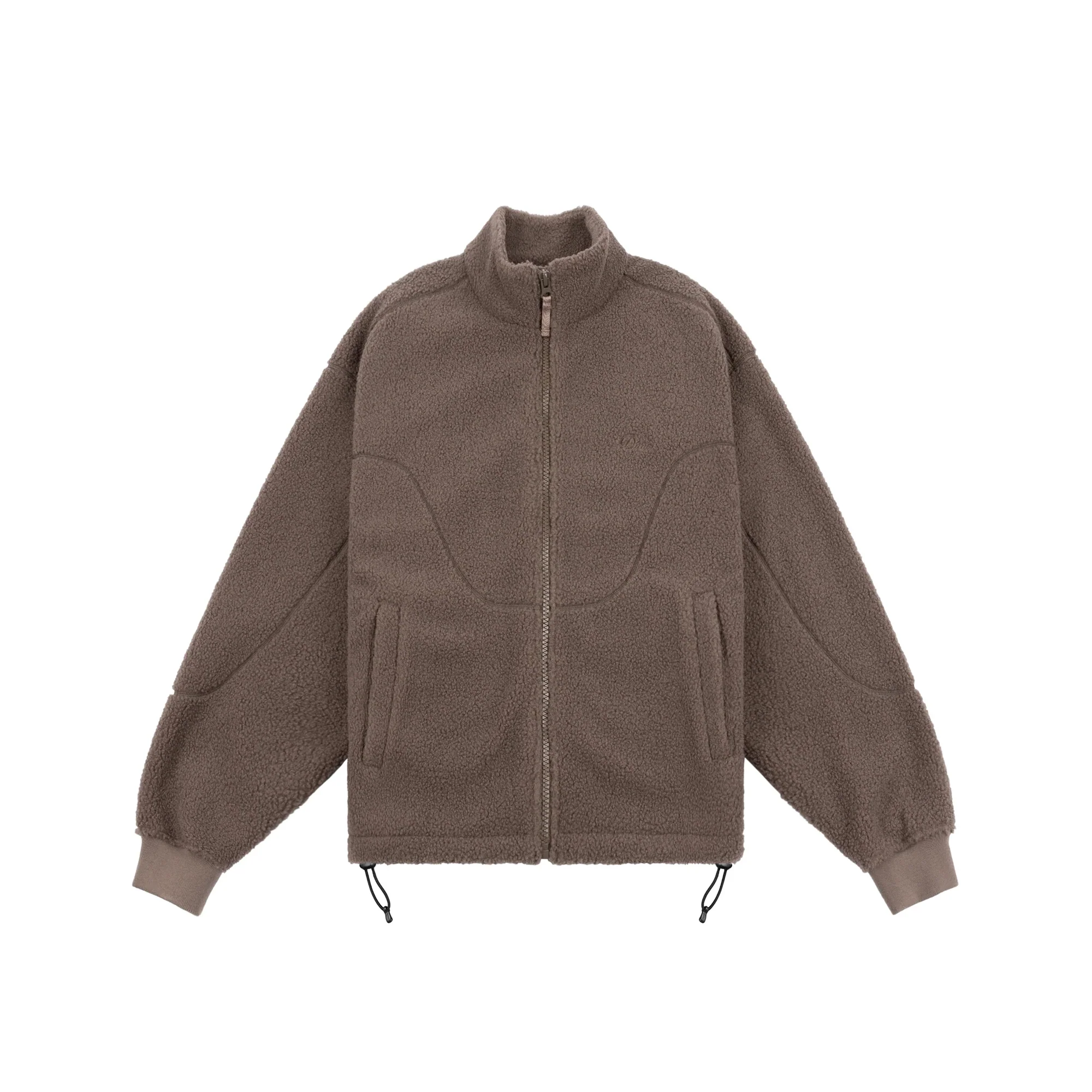 Dime Mens Polar Fleece Sherpa Zip Up